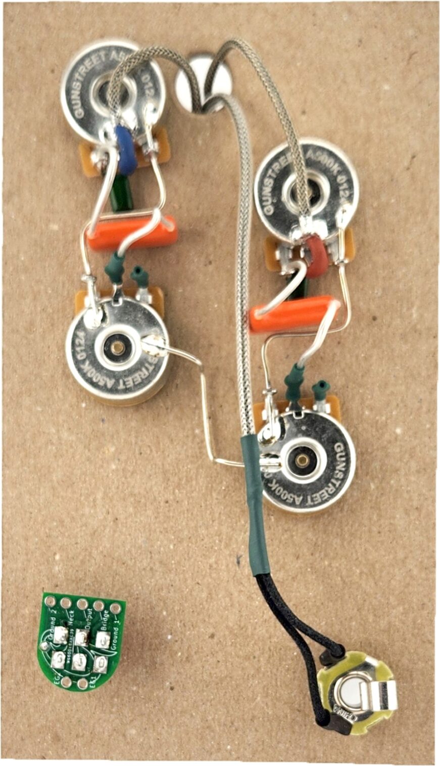 Gunstreet Les Paul Standard Wiring Harness (Green Wiring)