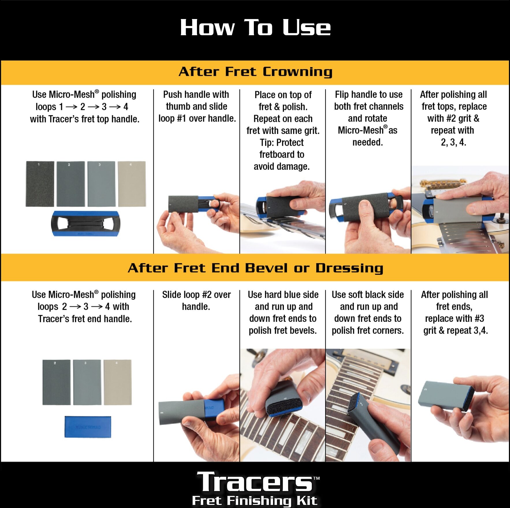 Music Nomad MN860 Tracers Fret Finishing Kit 6 Music Nomad MN860 Tracers Fret Finishing Kit