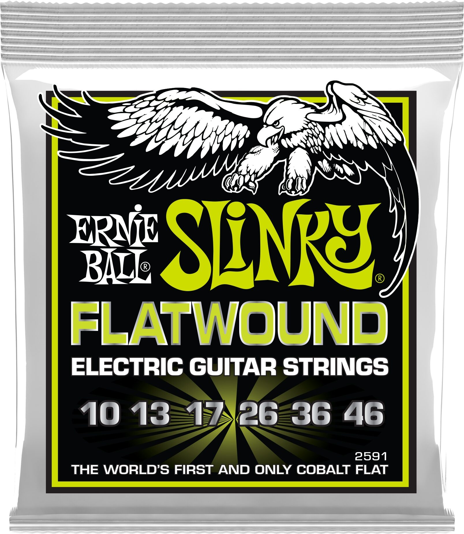 Ernie Ball Slinky Flatwound Electric Guitar String Set 1 Ernie Ball Slinky Flatwound Electric Guitar String Set