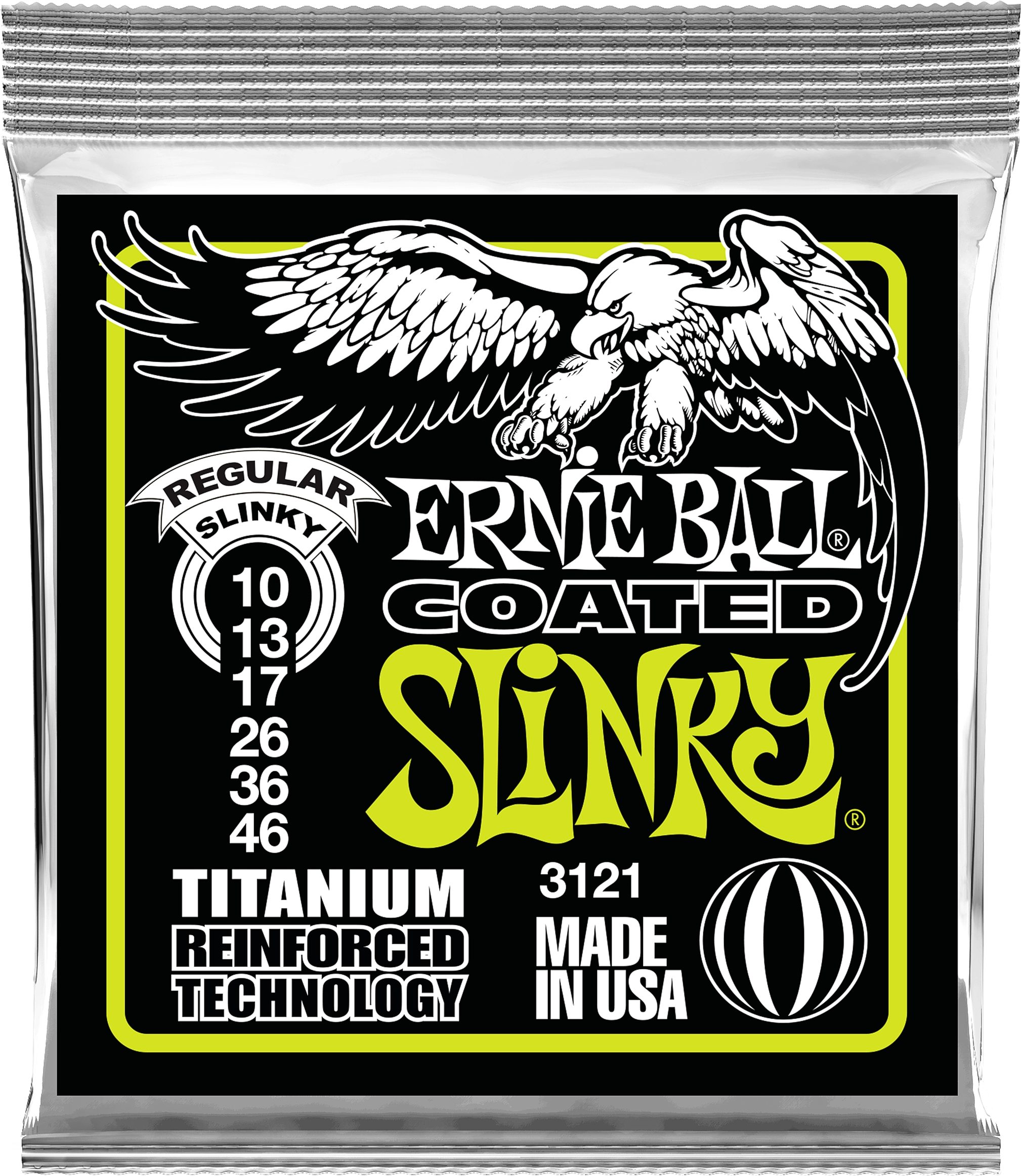 Ernie Ball 3121 Slinky Coated Titanium RPS Electric Guitar Strings 1 Ernie Ball 3121 Slinky Coated Titanium RPS Electric Guitar Strings