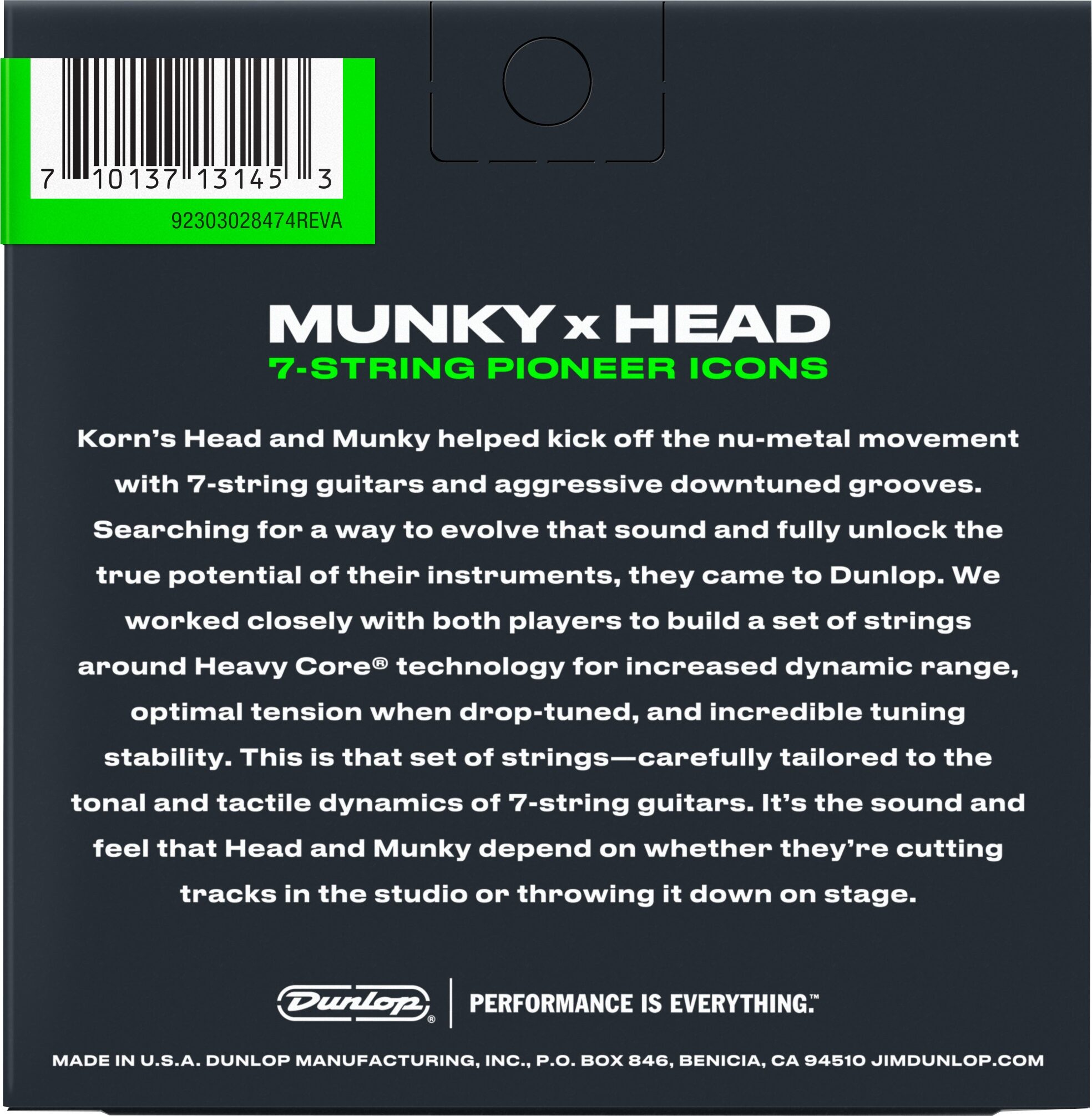 Dunlop Heavy Core Korn Guitar Strings 2 Dunlop Heavy Core Korn Guitar Strings