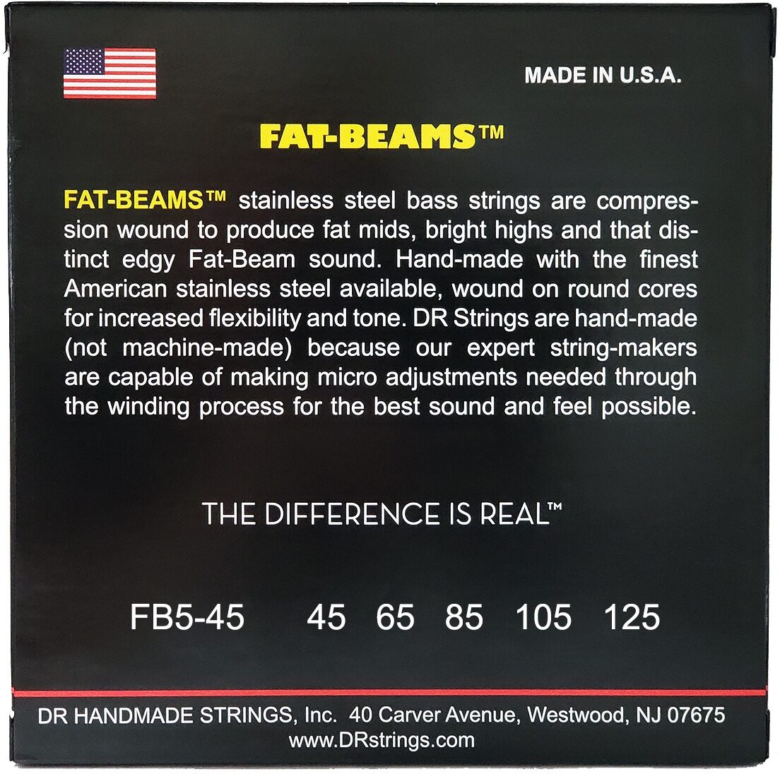DR Strings Fat-Beams Electric Bass Strings, 5-String 3 DR Strings Fat-Beams Electric Bass Strings, 5-String
