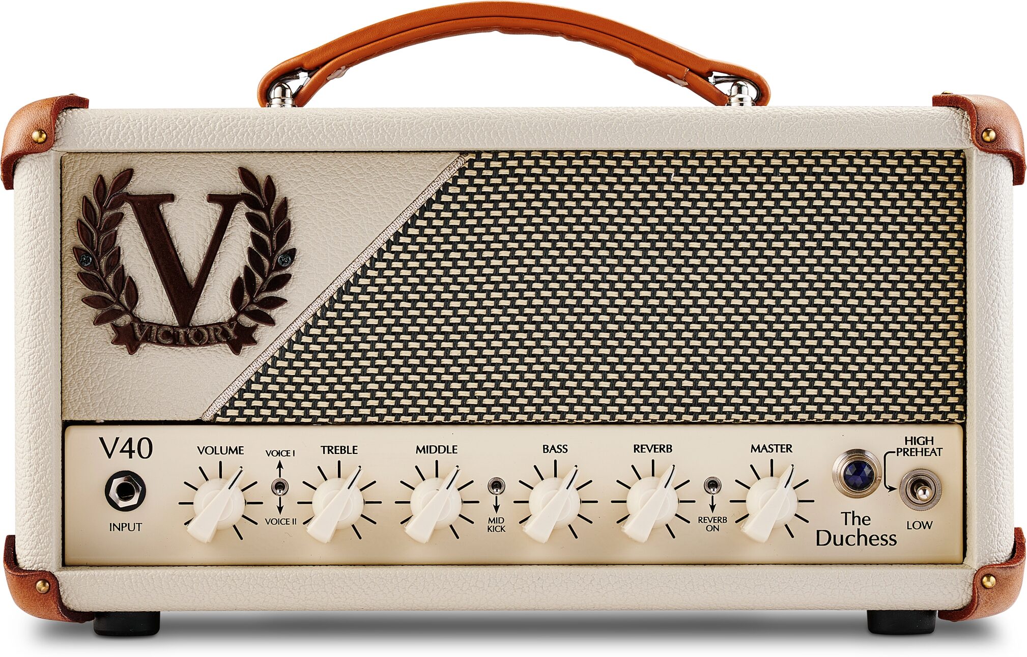 Victory V40 Duchess Guitar Amplifier Head, Wooden Sleeve (40 Watts)