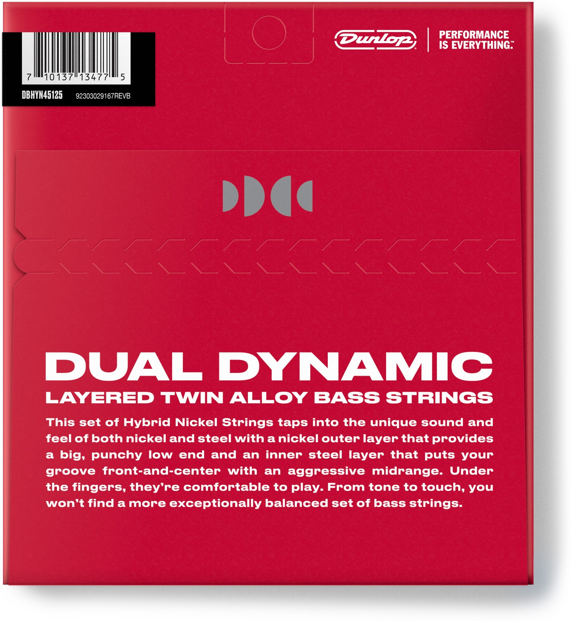 Dunlop DBHYN45125 Hybrid Nickel 5-String Bass Strings Pack