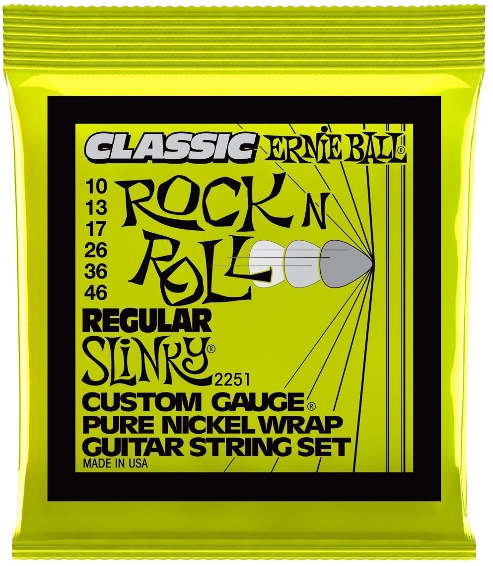 Ernie Ball Regular Slinky Classic Rock n Roll Pure Nickel Wrap Electric Guitar Strings (10-46 Gauge) 1 Ernie Ball Regular Slinky Classic Rock n Roll Pure Nickel Wrap Electric Guitar Strings (10-46 Gauge)