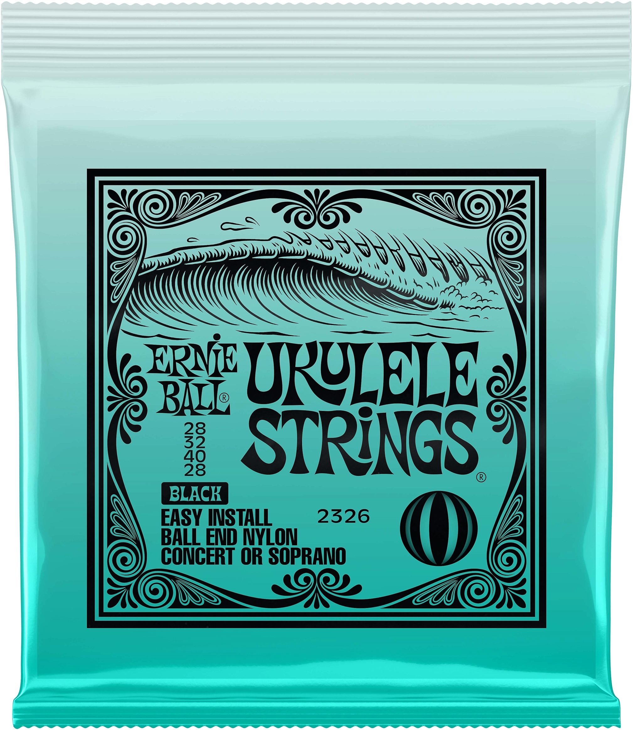 Ernie Ball Ball-End Black Nylon Ukulele Strings 1 Ernie Ball Ball-End Black Nylon Ukulele Strings