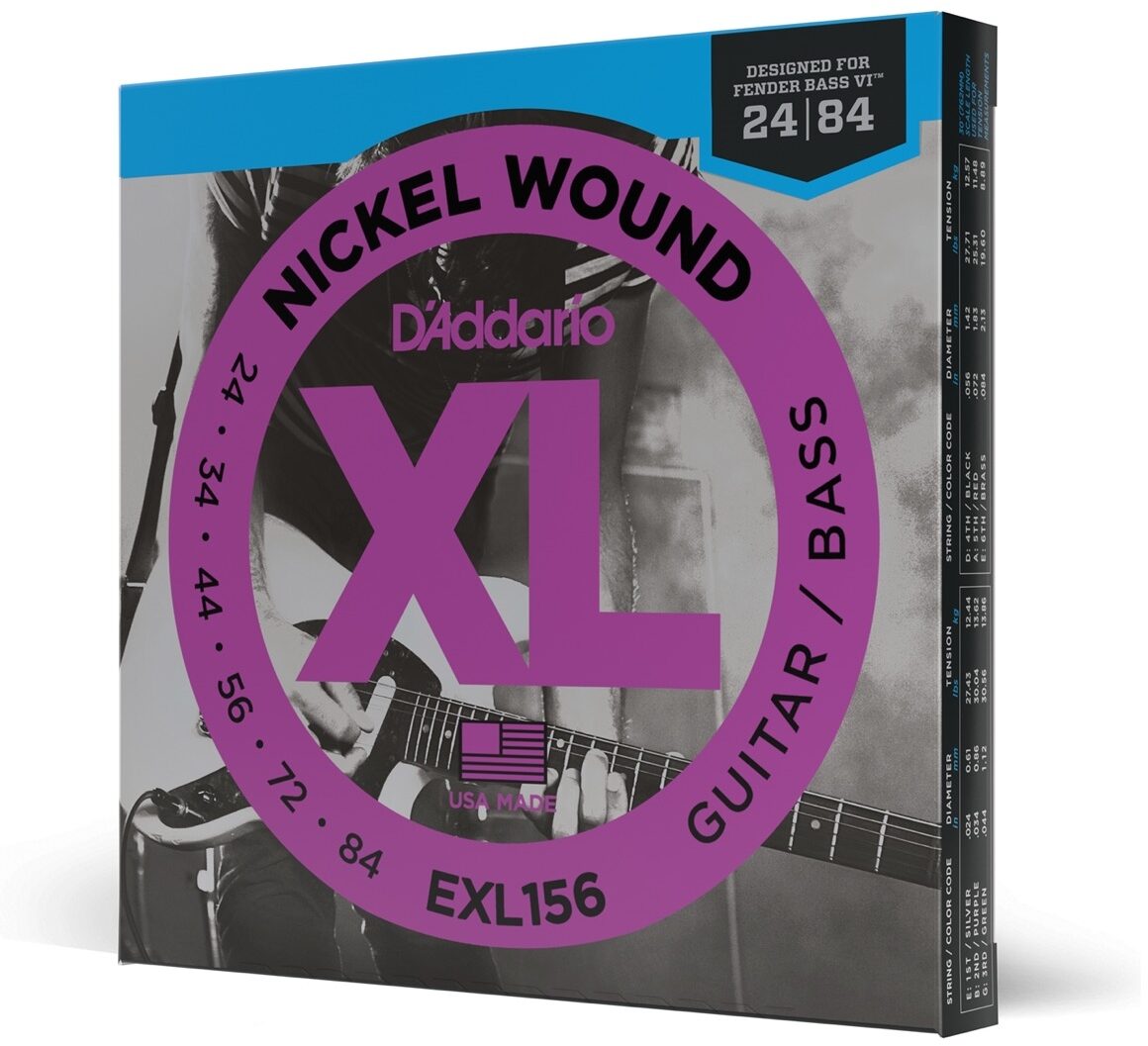 D'Addario EXL156 Nickel Wound Fender Bass VI Strings