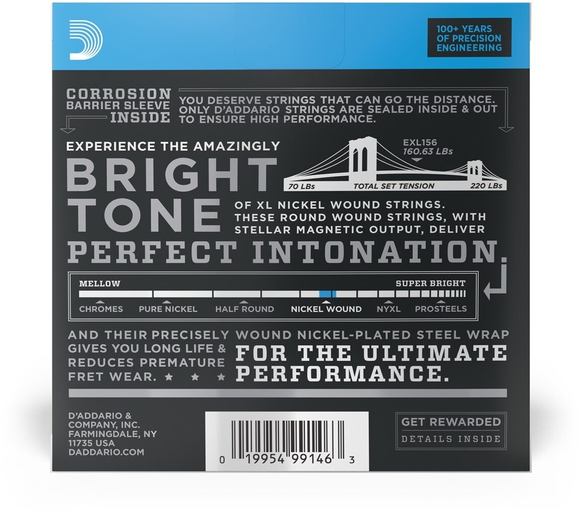 D'Addario EXL156 Nickel Wound Fender Bass VI Strings 2 D'Addario EXL156 Nickel Wound Fender Bass VI Strings