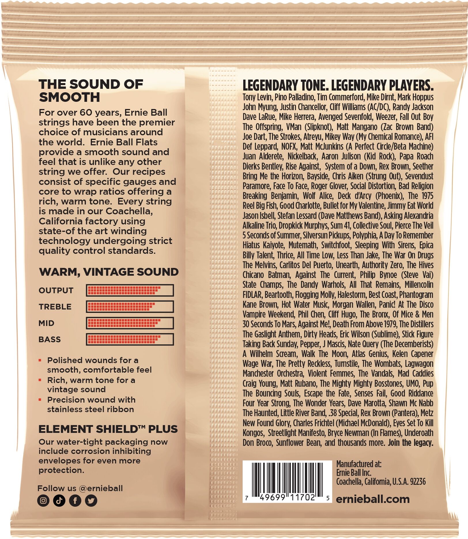 Ernie Ball Flatwound Short Scale Electric Bass Strings 2 Ernie Ball Flatwound Short Scale Electric Bass Strings