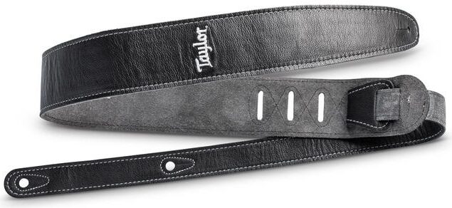 Taylor 2.5" Suede Back Black Leather Guitar Strap 4 Taylor 2.5" Suede Back Black Leather Guitar Strap