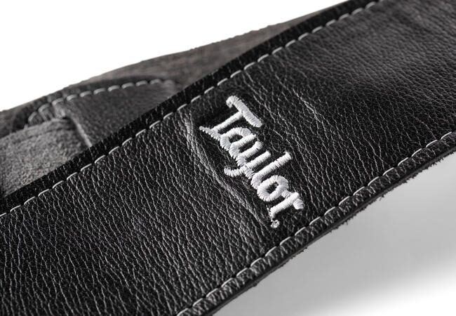 Taylor 2.5" Suede Back Black Leather Guitar Strap 9 Taylor 2.5" Suede Back Black Leather Guitar Strap