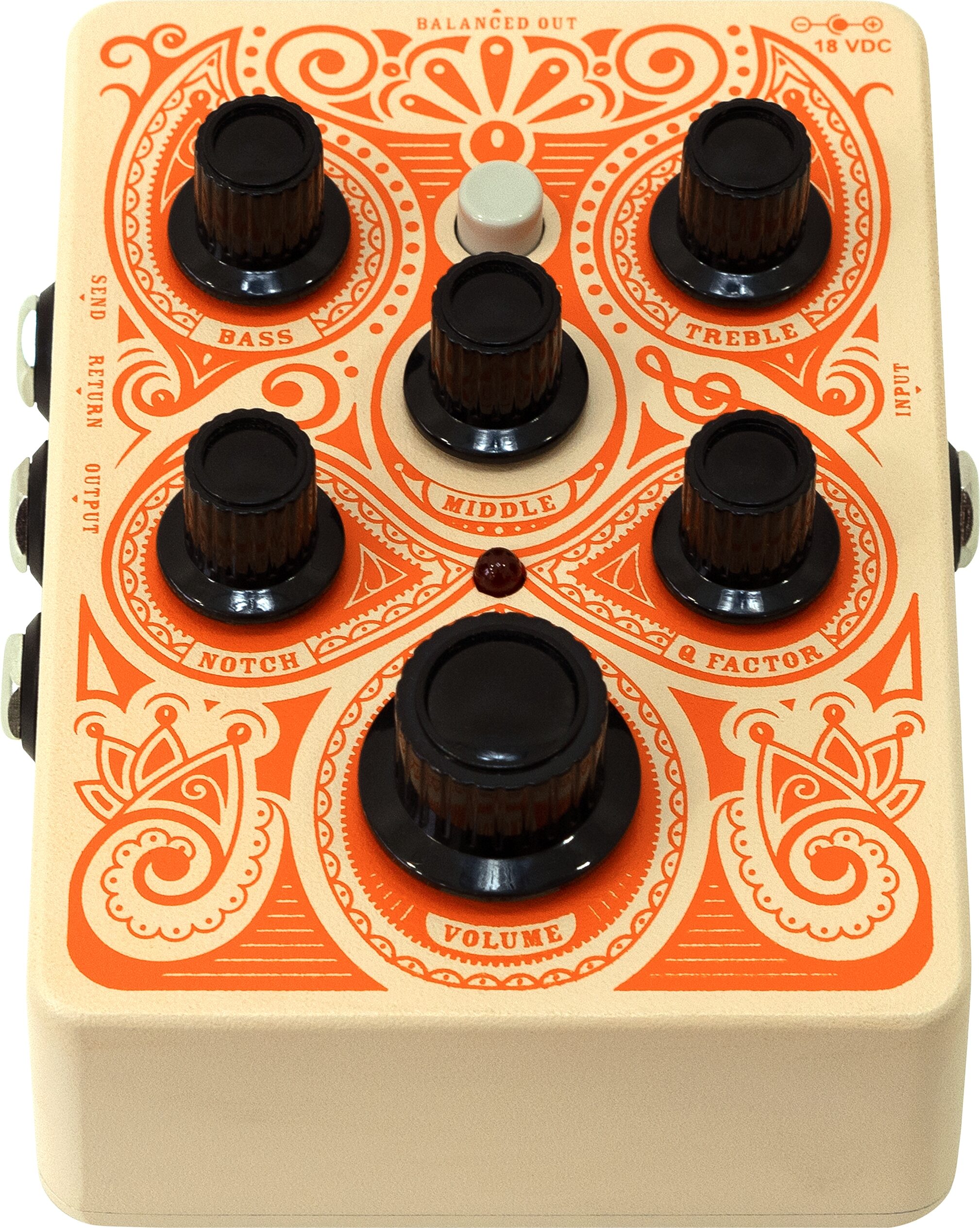 Orange Acoustic Pedal Preamp/EQ 5 Orange Acoustic Pedal Preamp/EQ