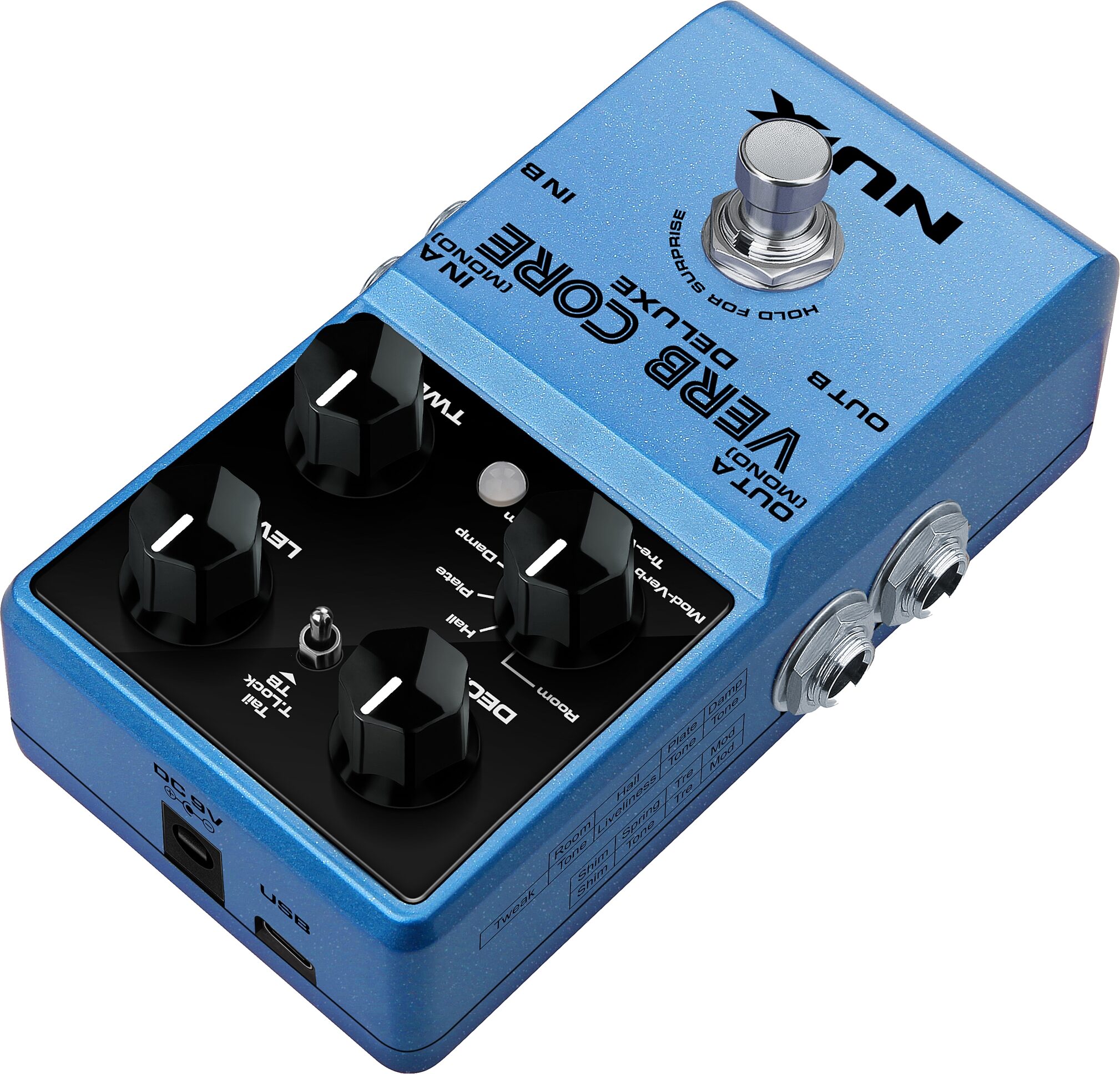 NUX Verb Core Deluxe Multi Reverb Pedal 7 NUX Verb Core Deluxe Multi Reverb Pedal