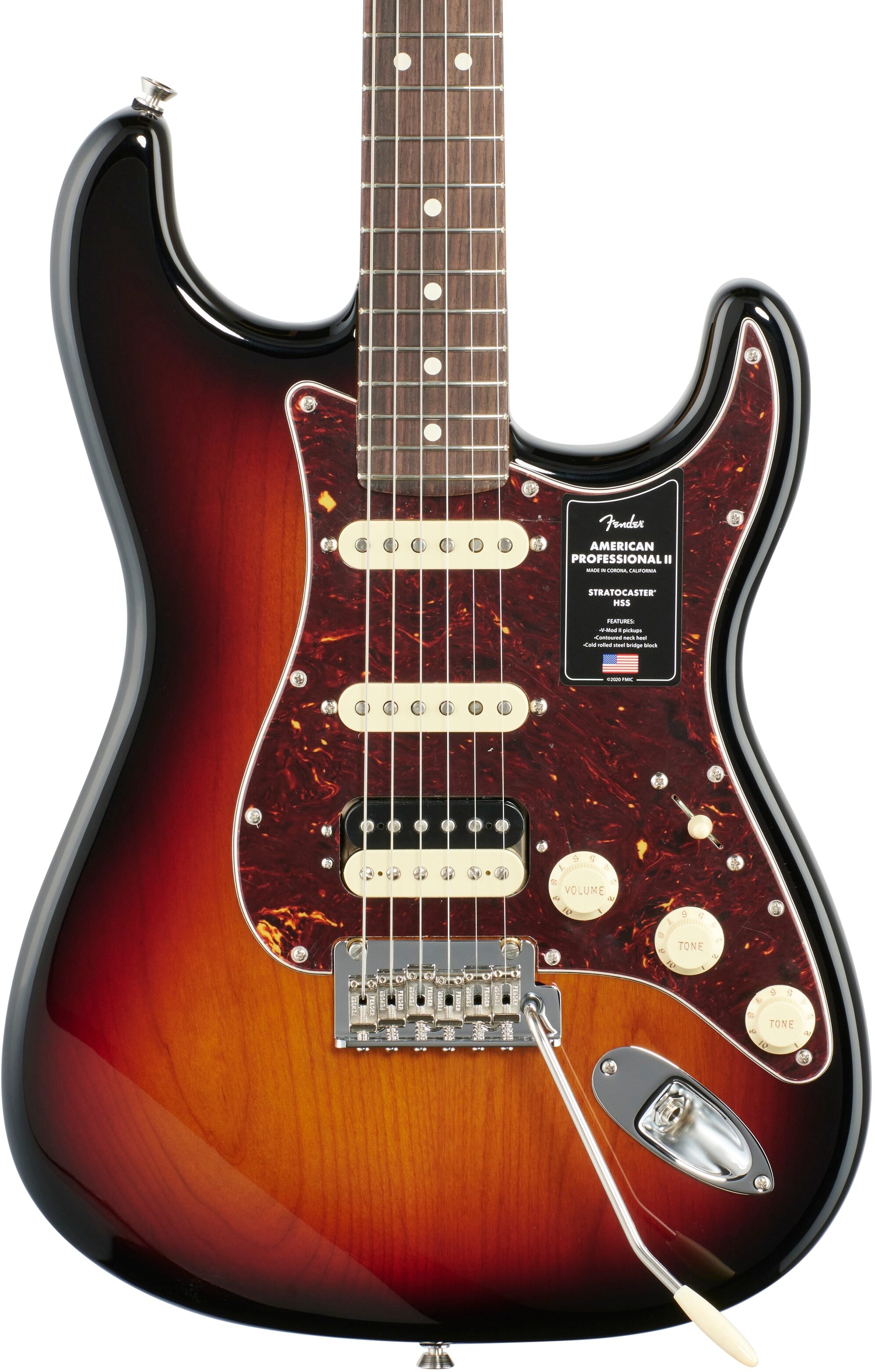 Fender American Pro II HSS Stratocaster Electric Guitar, Rosewood Fingerboard (with Case) 1 Fender American Pro II HSS Stratocaster Electric Guitar, Rosewood Fingerboard (with Case)
