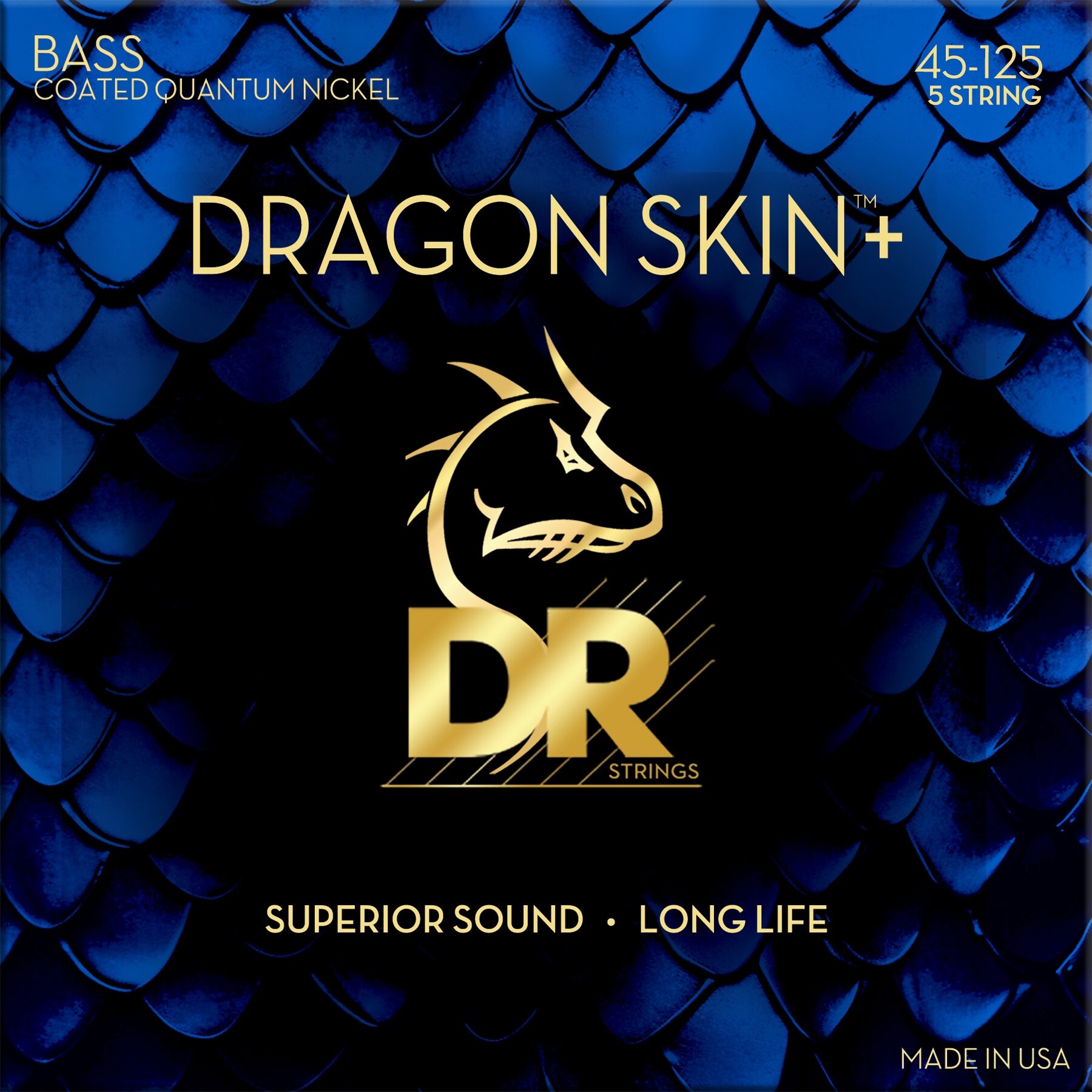 DR Strings Dragon Skin Plus Coated Quantum Nickel 5-String Bass Set