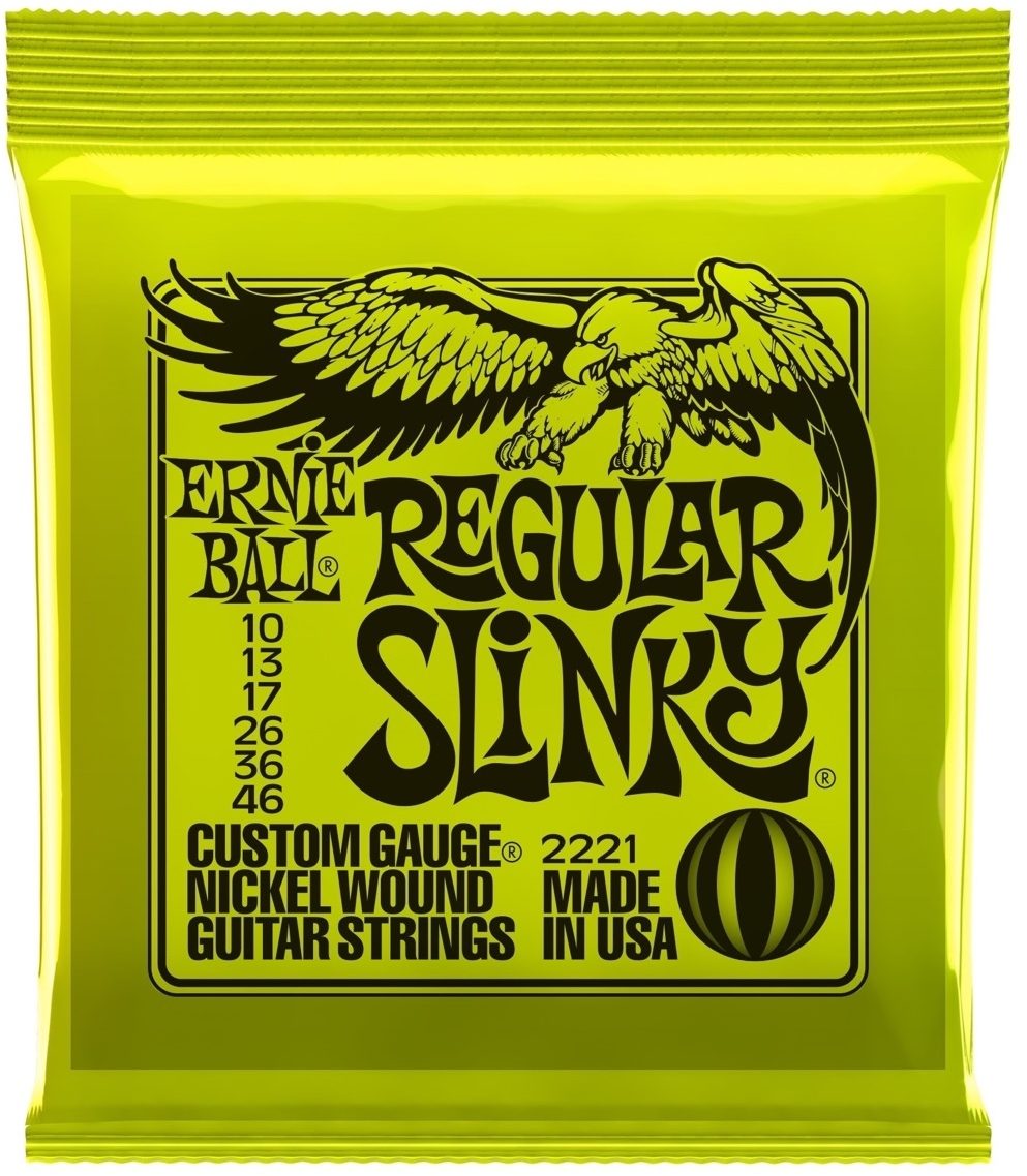 Ernie Ball Regular Slinky 2221 Electric Guitar Strings (10-46) 1 Ernie Ball Regular Slinky 2221 Electric Guitar Strings (10-46)