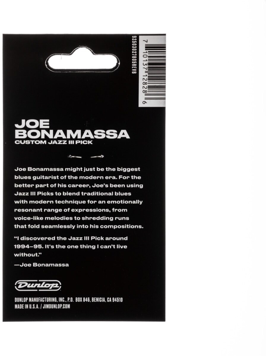 Dunlop Joe Bonamassa Custom Jazz III Guitar Pick 5 Dunlop Joe Bonamassa Custom Jazz III Guitar Pick