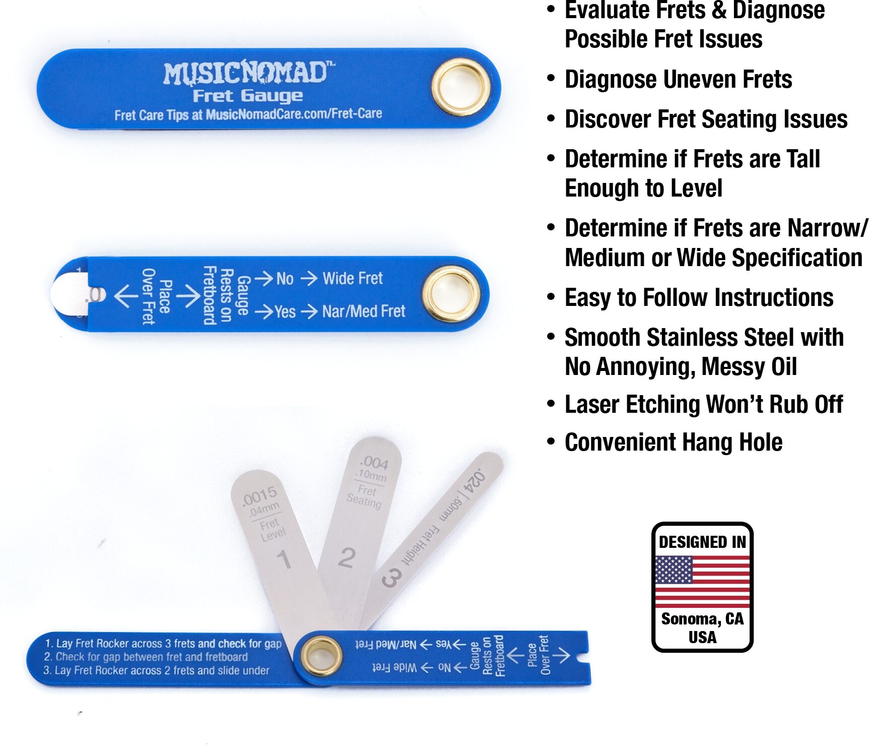 Music Nomad MN870 Precision Fret Evaluation Kit 2 Music Nomad MN870 Precision Fret Evaluation Kit