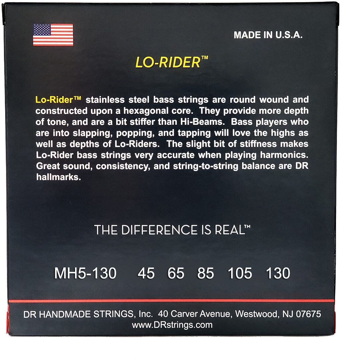 DR Strings Lo-Rider Stainless Steel Bass 5-String Pack 3 DR Strings Lo-Rider Stainless Steel Bass 5-String Pack