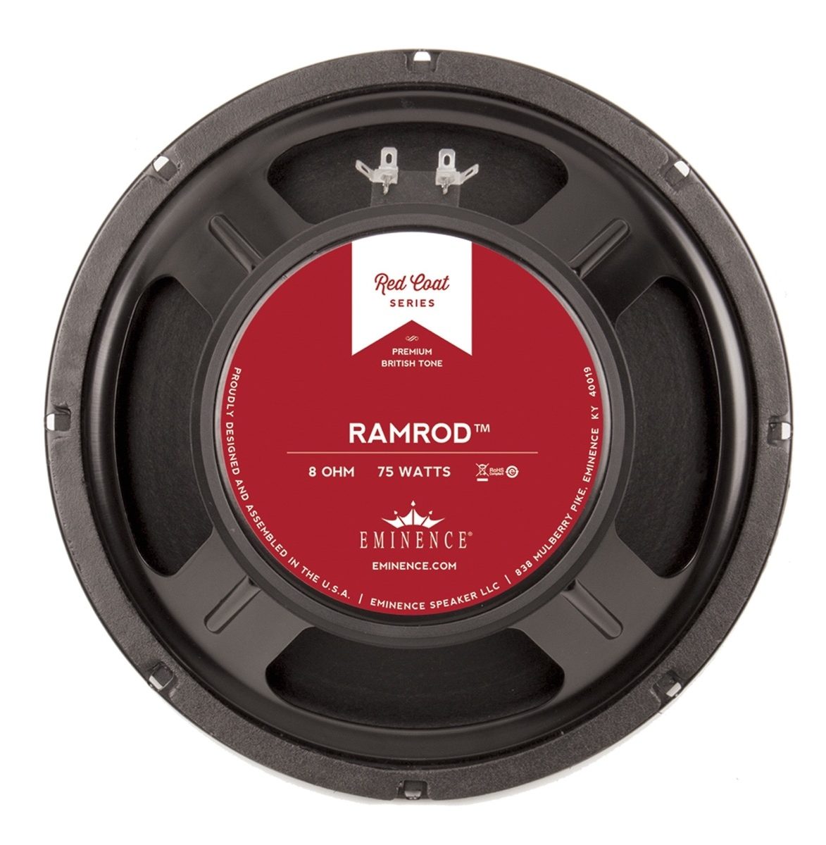 Eminence Ramrod Red Coat Guitar Speaker (75 Watts, 10") 1 Eminence Ramrod Red Coat Guitar Speaker (75 Watts, 10")