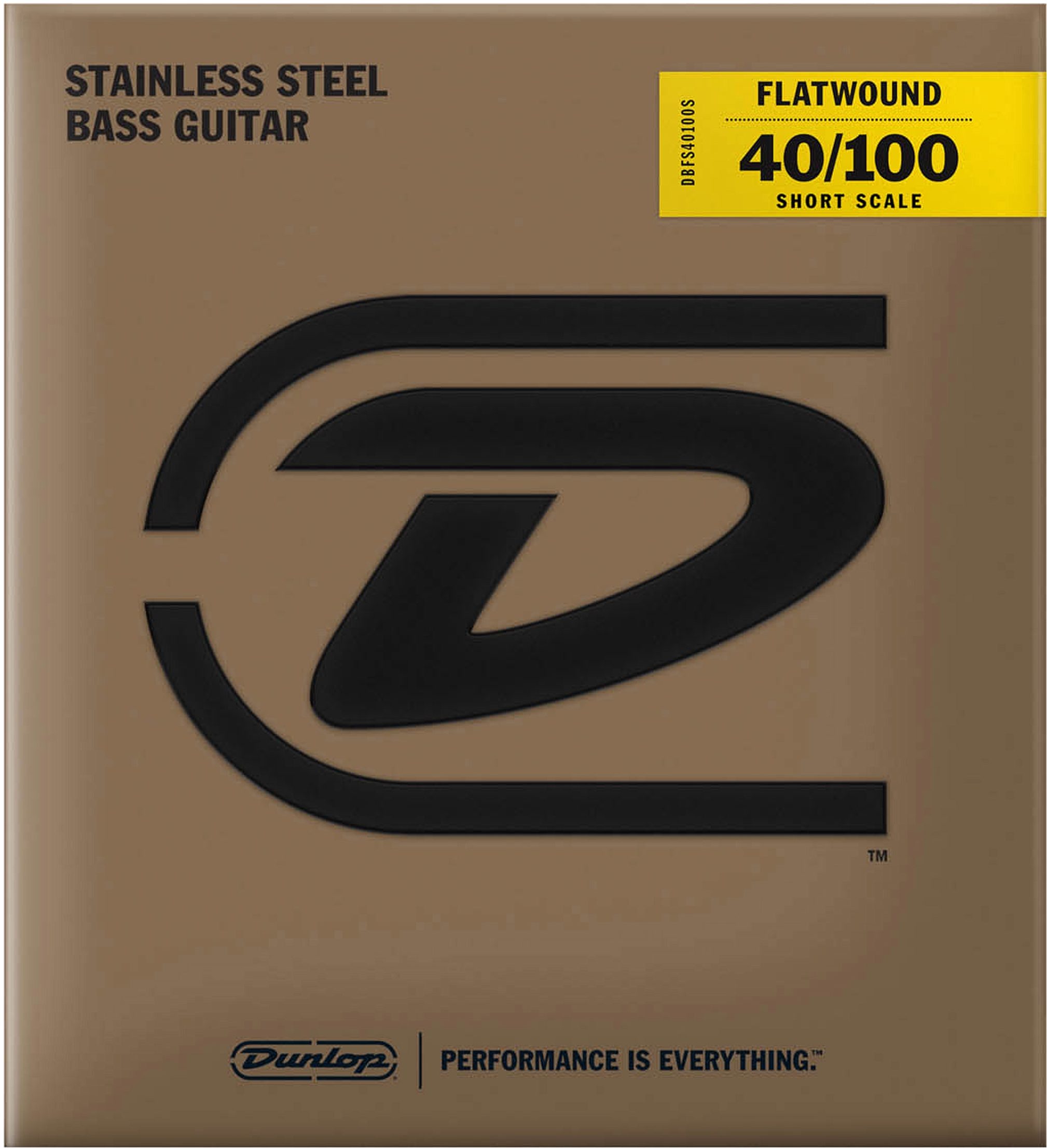 Dunlop Flatwound Stainless Steel Electric Bass Strings (Short Scale)