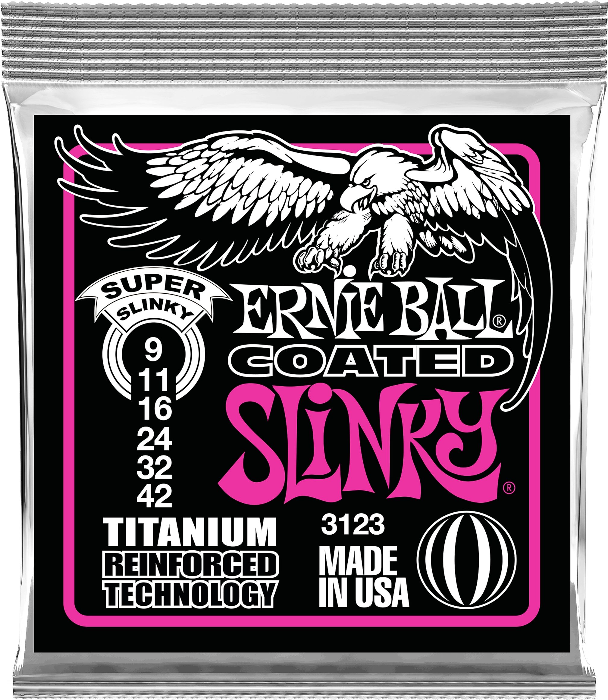 Ernie Ball 3123 Slinky Coated Titanium RPS Electric Guitar Strings 1 Ernie Ball 3123 Slinky Coated Titanium RPS Electric Guitar Strings