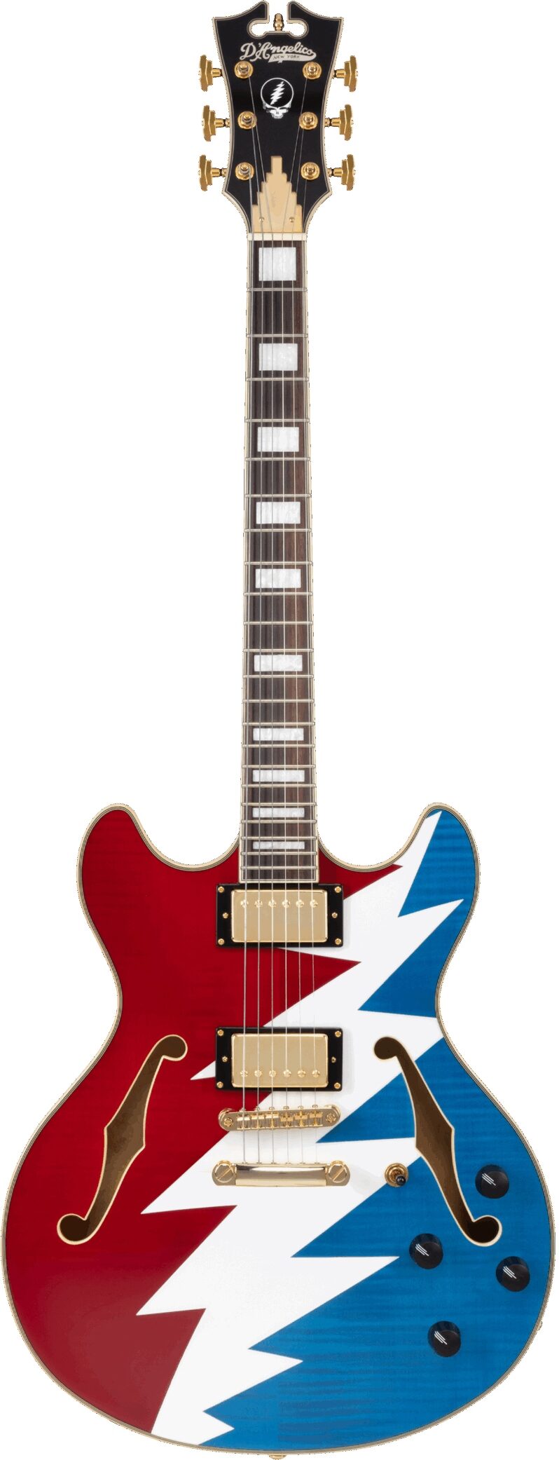 D'Angelico Grateful Dead Premier DC Semi-Hollowbody Electric Guitar 2 D'Angelico Grateful Dead Premier DC Semi-Hollowbody Electric Guitar