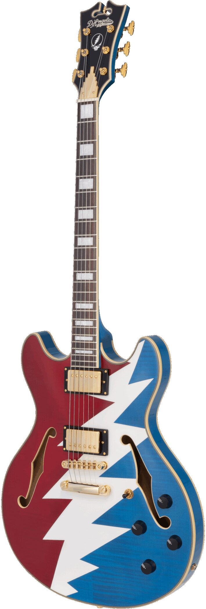 D'Angelico Grateful Dead Premier DC Semi-Hollowbody Electric Guitar 5 D'Angelico Grateful Dead Premier DC Semi-Hollowbody Electric Guitar