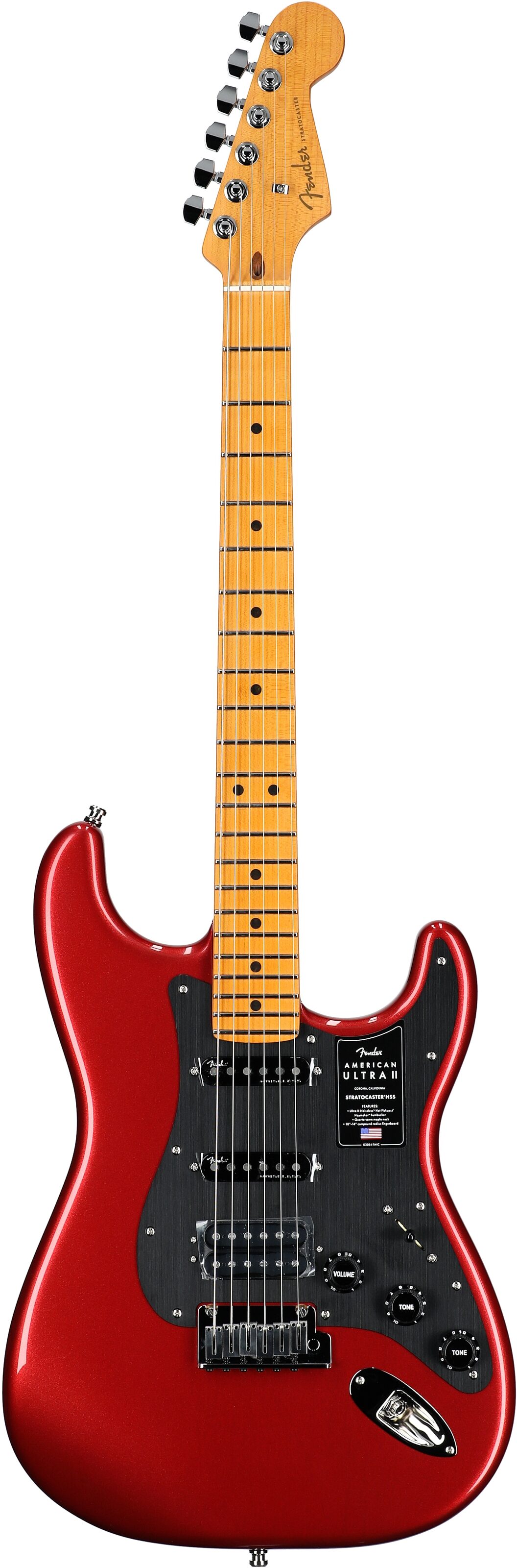 Fender American Ultra II Stratocaster HSS Electric Guitar, Maple Fingerboard (with Case) 2 Fender American Ultra II Stratocaster HSS Electric Guitar, Maple Fingerboard (with Case)