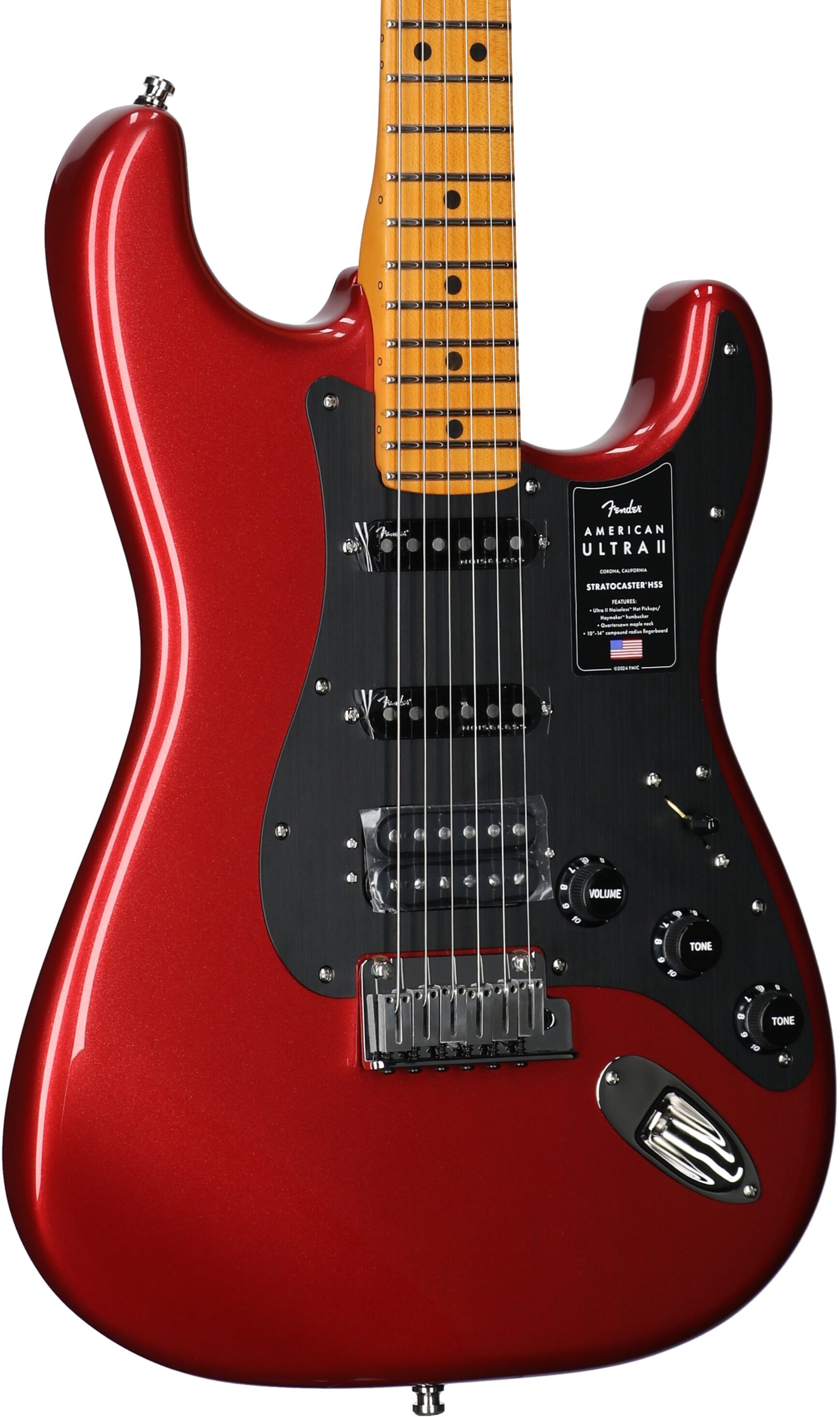 Fender American Ultra II Stratocaster HSS Electric Guitar, Maple Fingerboard (with Case) 3 Fender American Ultra II Stratocaster HSS Electric Guitar, Maple Fingerboard (with Case)