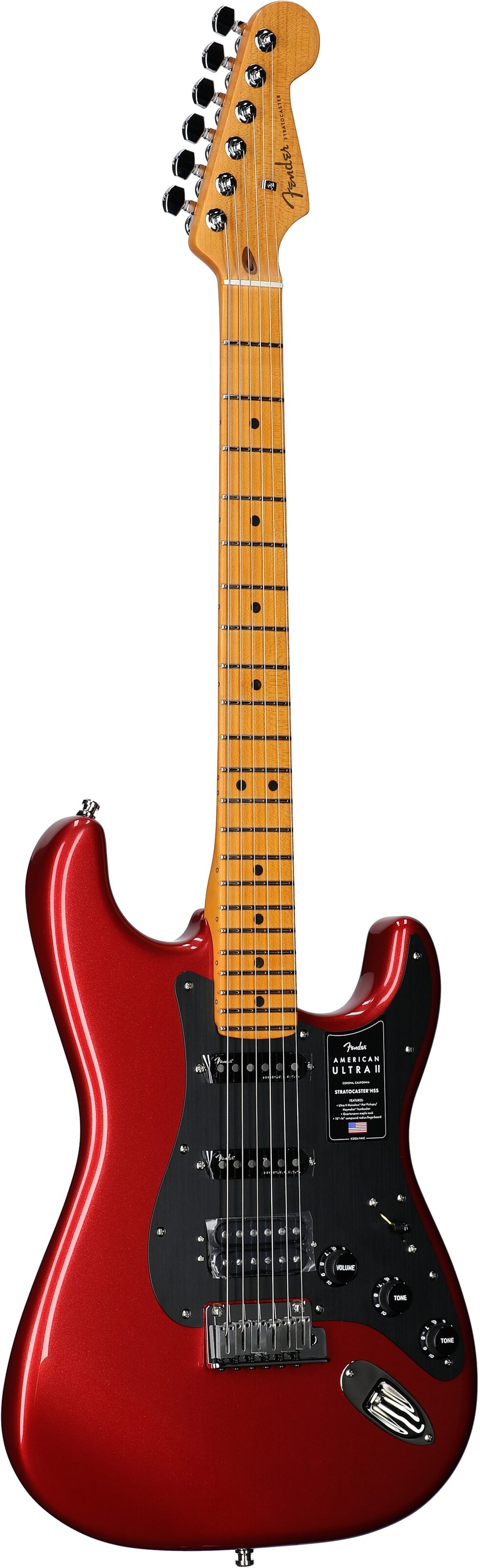 Fender American Ultra II Stratocaster HSS Electric Guitar, Maple Fingerboard (with Case) 6 Fender American Ultra II Stratocaster HSS Electric Guitar, Maple Fingerboard (with Case)