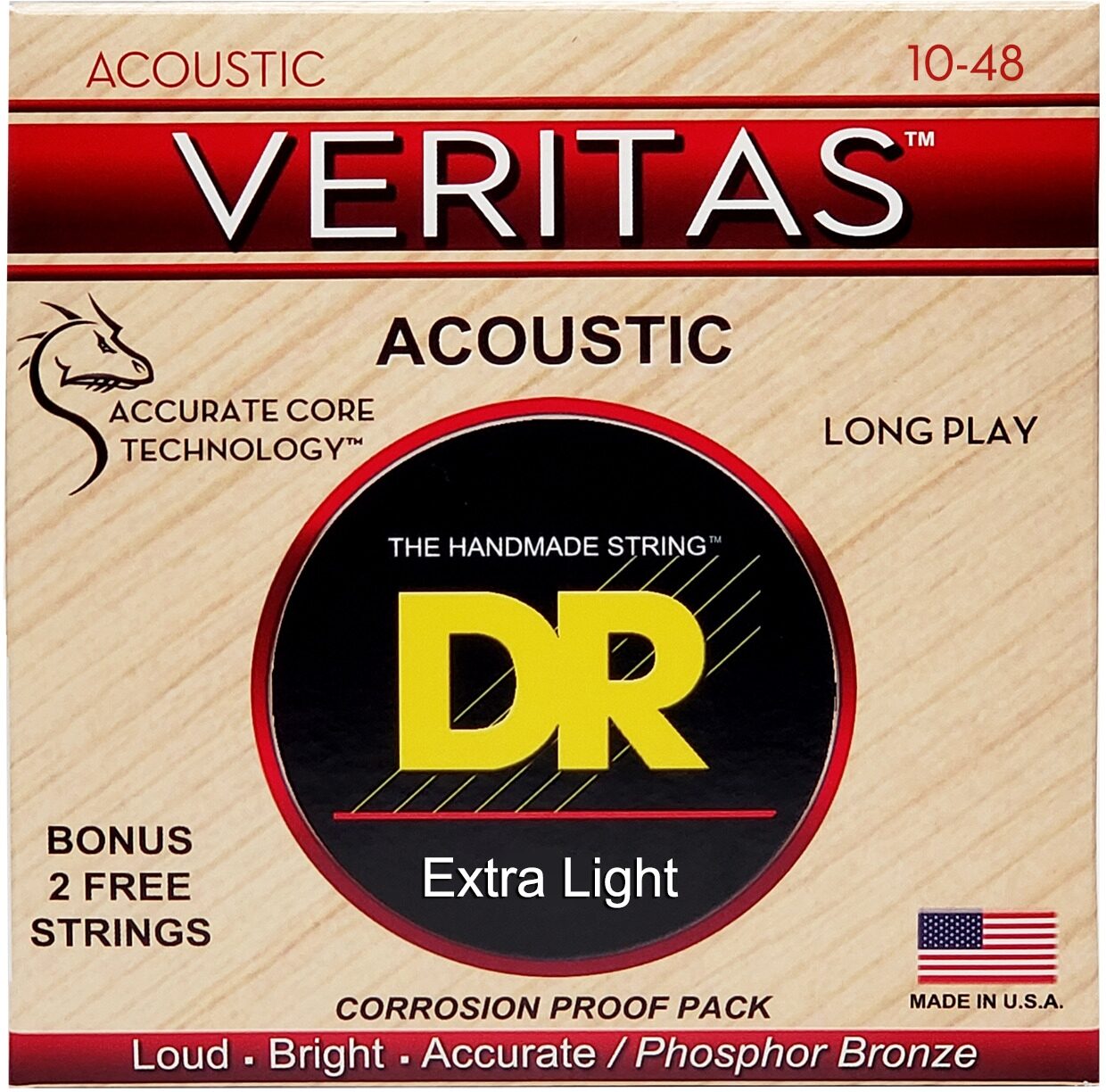 DR Strings Veritas Coated Core Technology Acoustic Guitar Strings 1 DR Strings Veritas Coated Core Technology Acoustic Guitar Strings