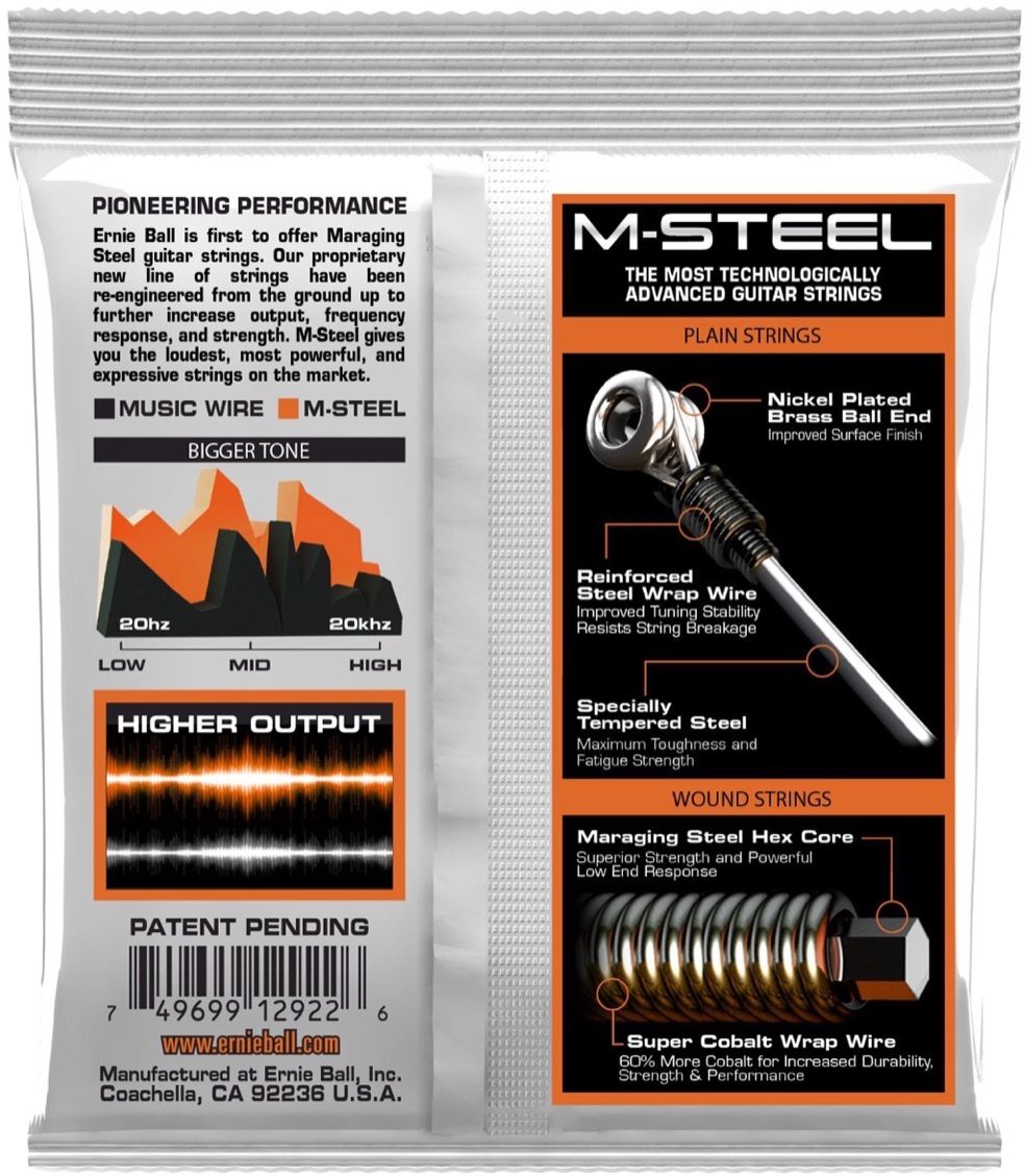 Ernie Ball Hybrid Slinky M-Steel Electric Guitar Strings 2 Ernie Ball Hybrid Slinky M-Steel Electric Guitar Strings