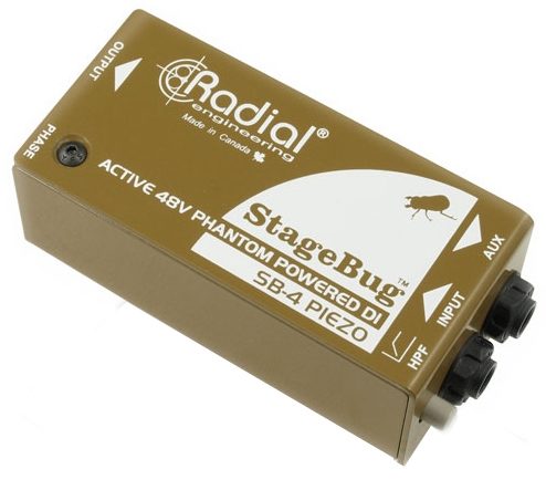 Radial StageBug SB-4 Piezo Compact Active Piezo Pickup DI Direct Box