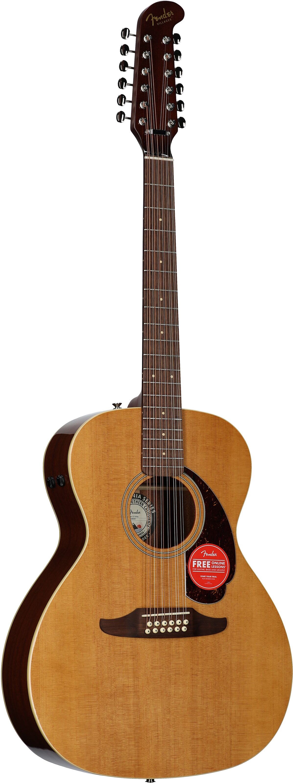 Fender Villager 12-String Acoustic-Electric Guitar (with Gig Bag) 6 Fender Villager 12-String Acoustic-Electric Guitar (with Gig Bag)