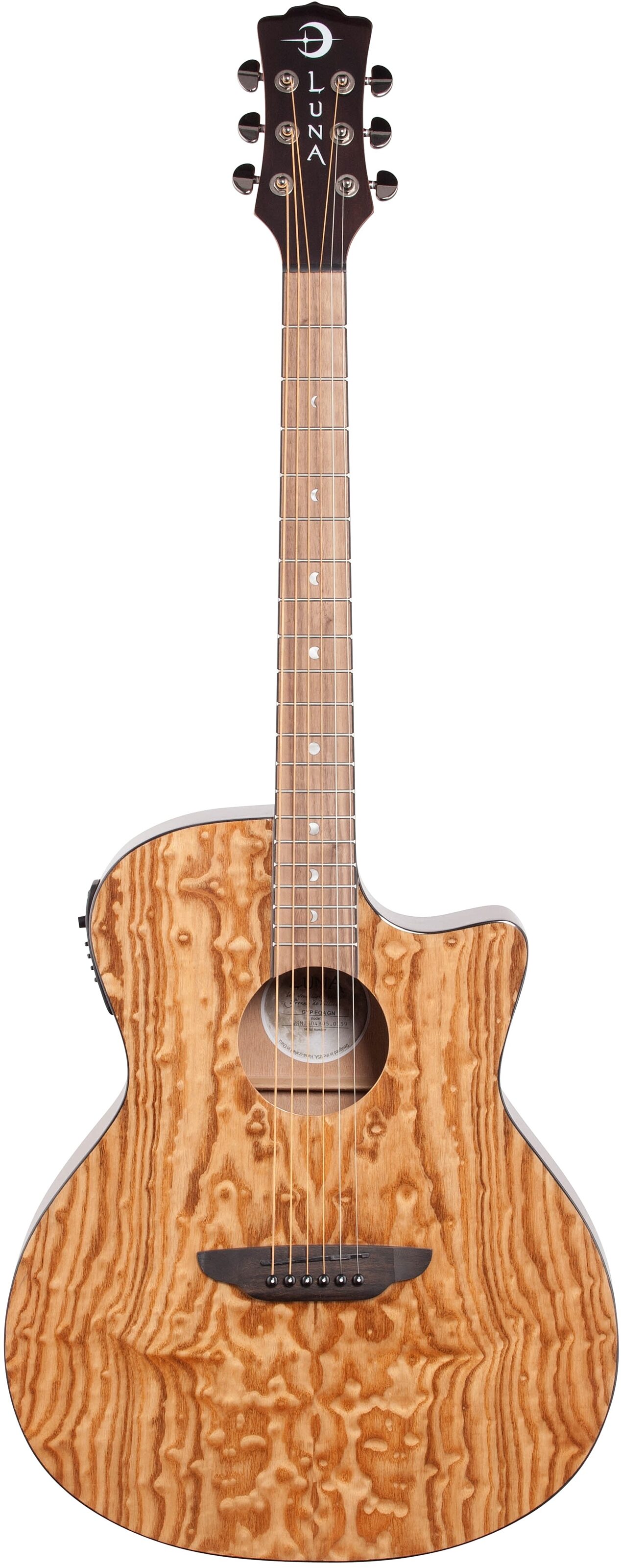 Luna Gypsy Quilt Top Acoustic-Electric Guitar 2 Luna Gypsy Quilt Top Acoustic-Electric Guitar