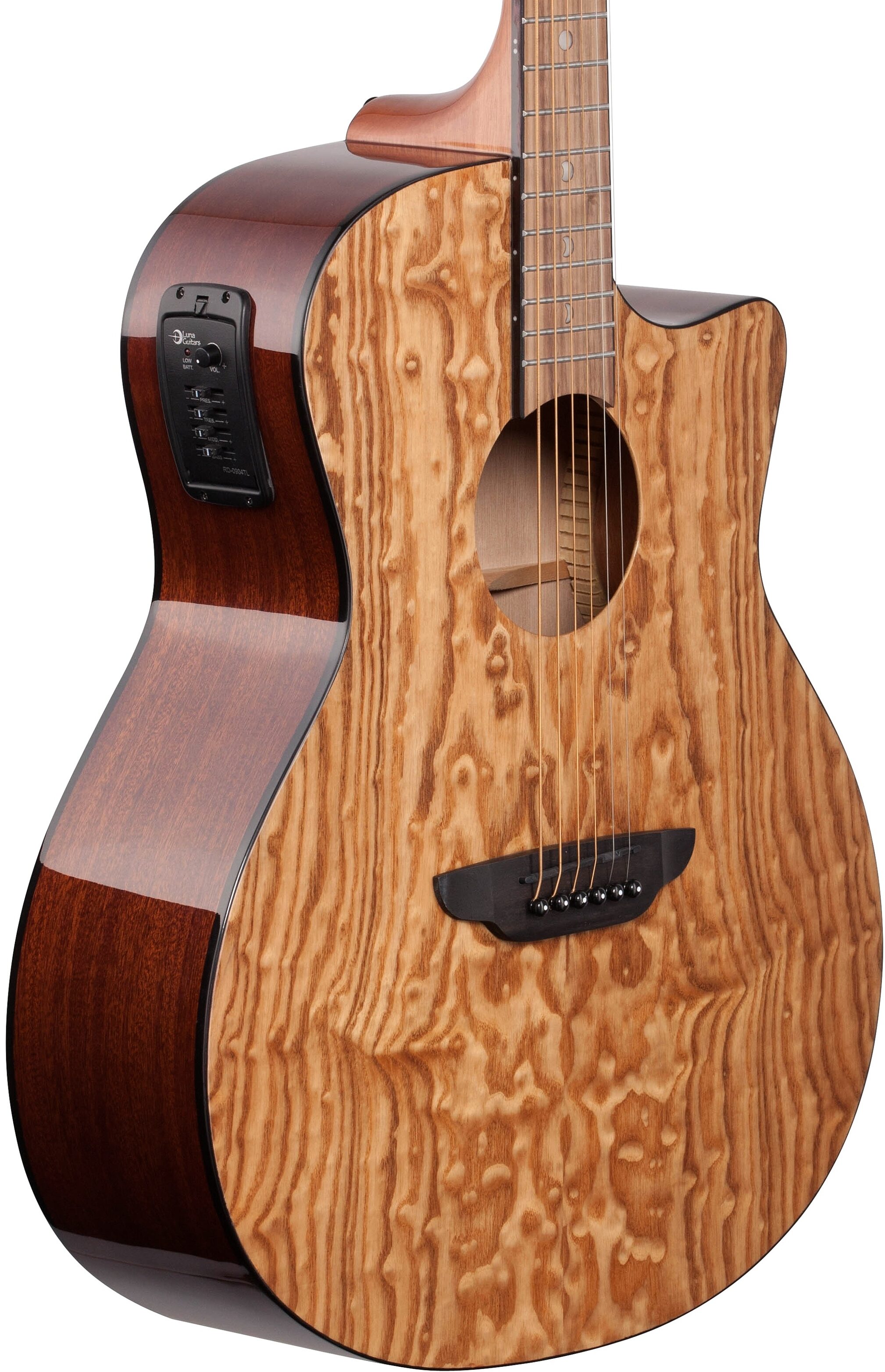 Luna Gypsy Quilt Top Acoustic-Electric Guitar 1 Luna Gypsy Quilt Top Acoustic-Electric Guitar