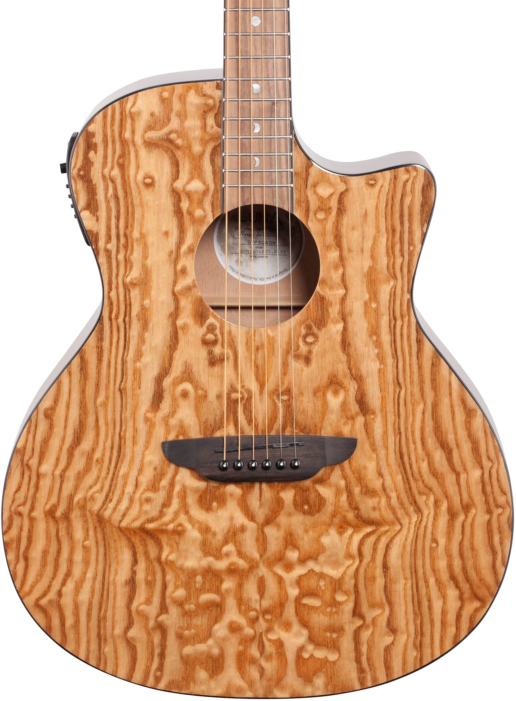 Luna Gypsy Quilt Top Acoustic-Electric Guitar 5 Luna Gypsy Quilt Top Acoustic-Electric Guitar