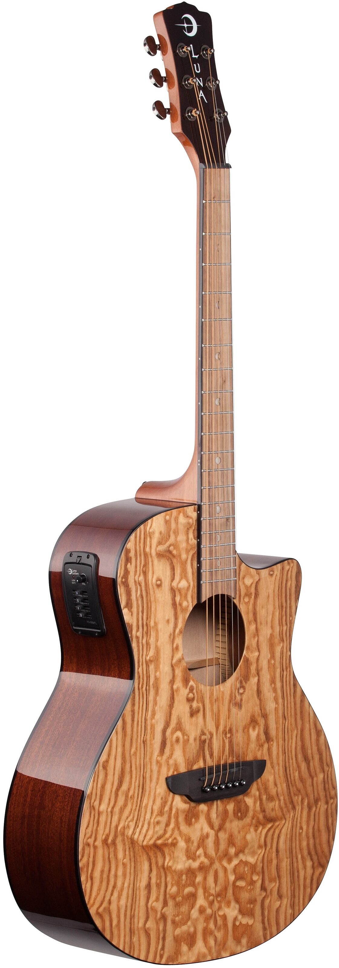Luna Gypsy Quilt Top Acoustic-Electric Guitar 6 Luna Gypsy Quilt Top Acoustic-Electric Guitar