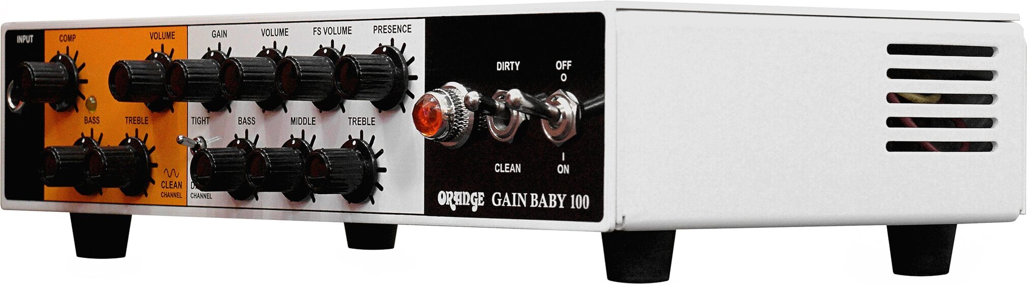 Orange Gain Baby Twin Channel SS Guitar Amplifier Head (100 Watts) 2 Orange Gain Baby Twin Channel SS Guitar Amplifier Head (100 Watts)