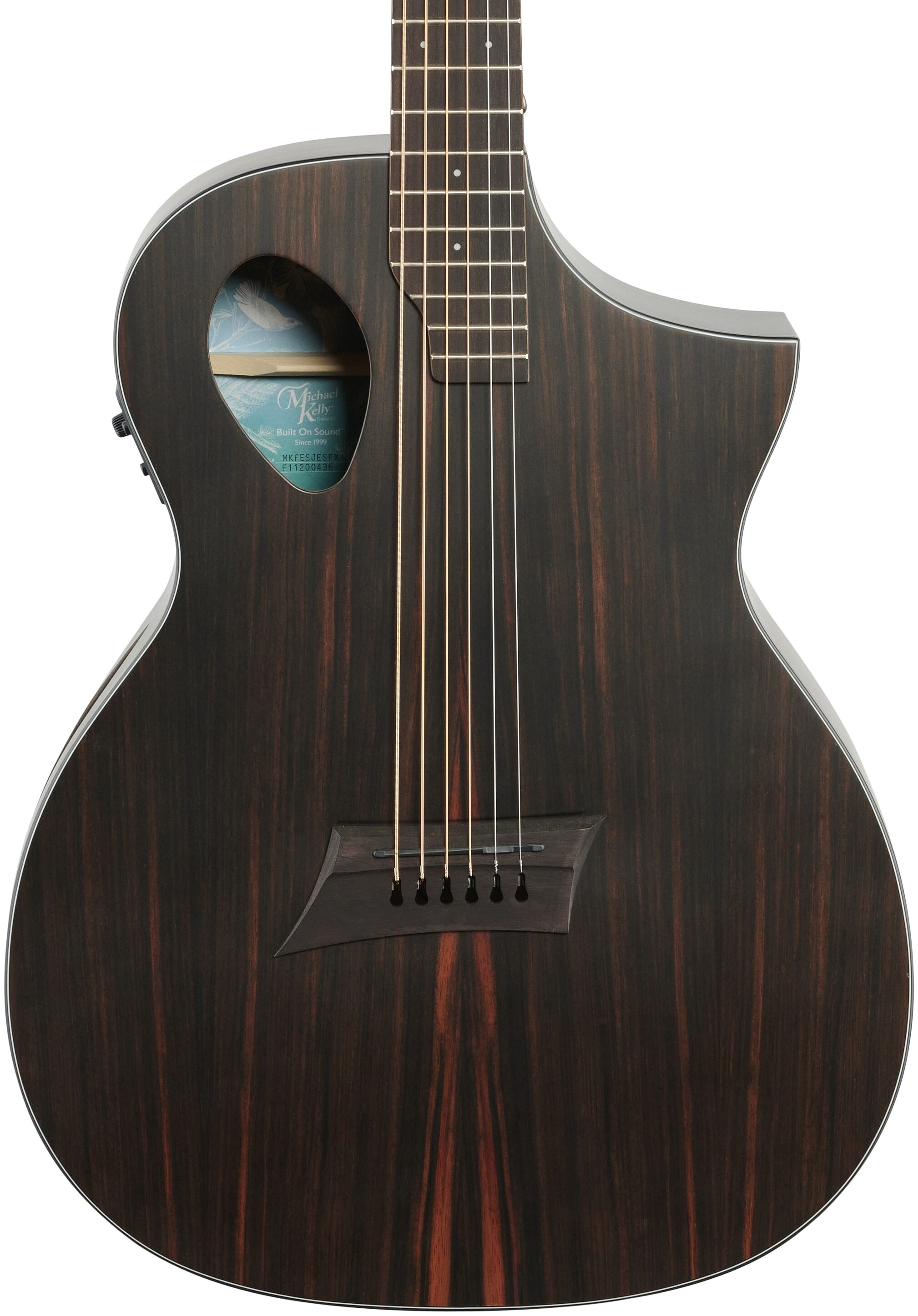 Michael Kelly Forte Port Exotic Java Ebony Acoustic Electric Guitar 5 Michael Kelly Forte Port Exotic Java Ebony Acoustic Electric Guitar