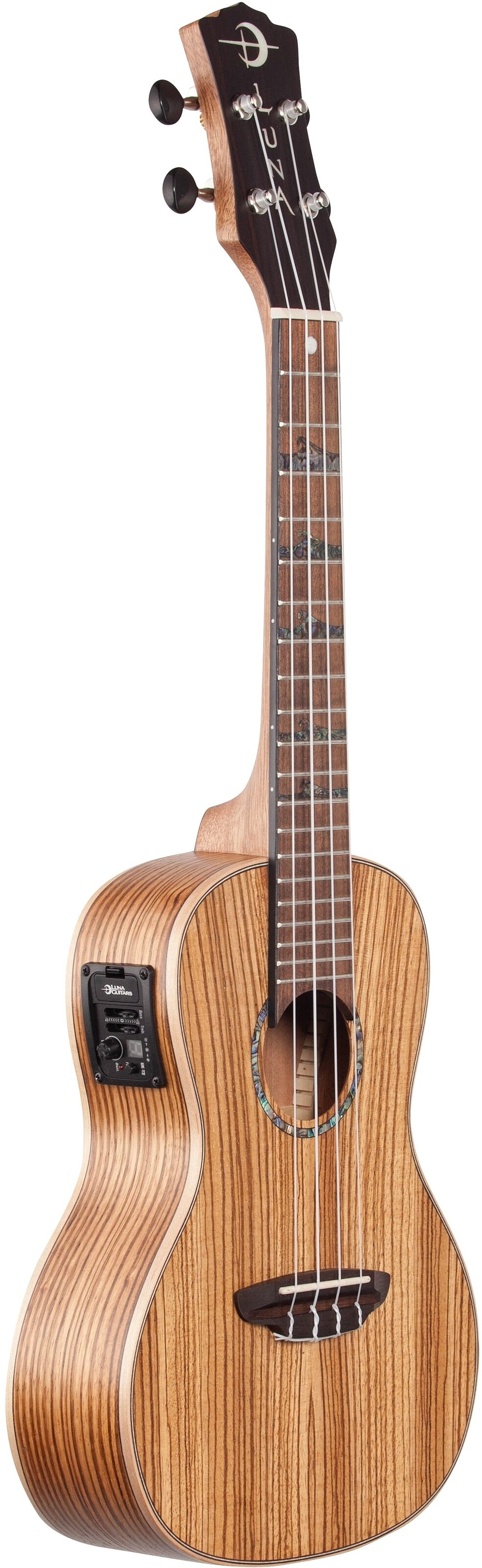 Luna High Tide Zebrawood Concert Acoustic-Electric Ukulele (with Gig Bag) 6 Luna High Tide Zebrawood Concert Acoustic-Electric Ukulele (with Gig Bag)
