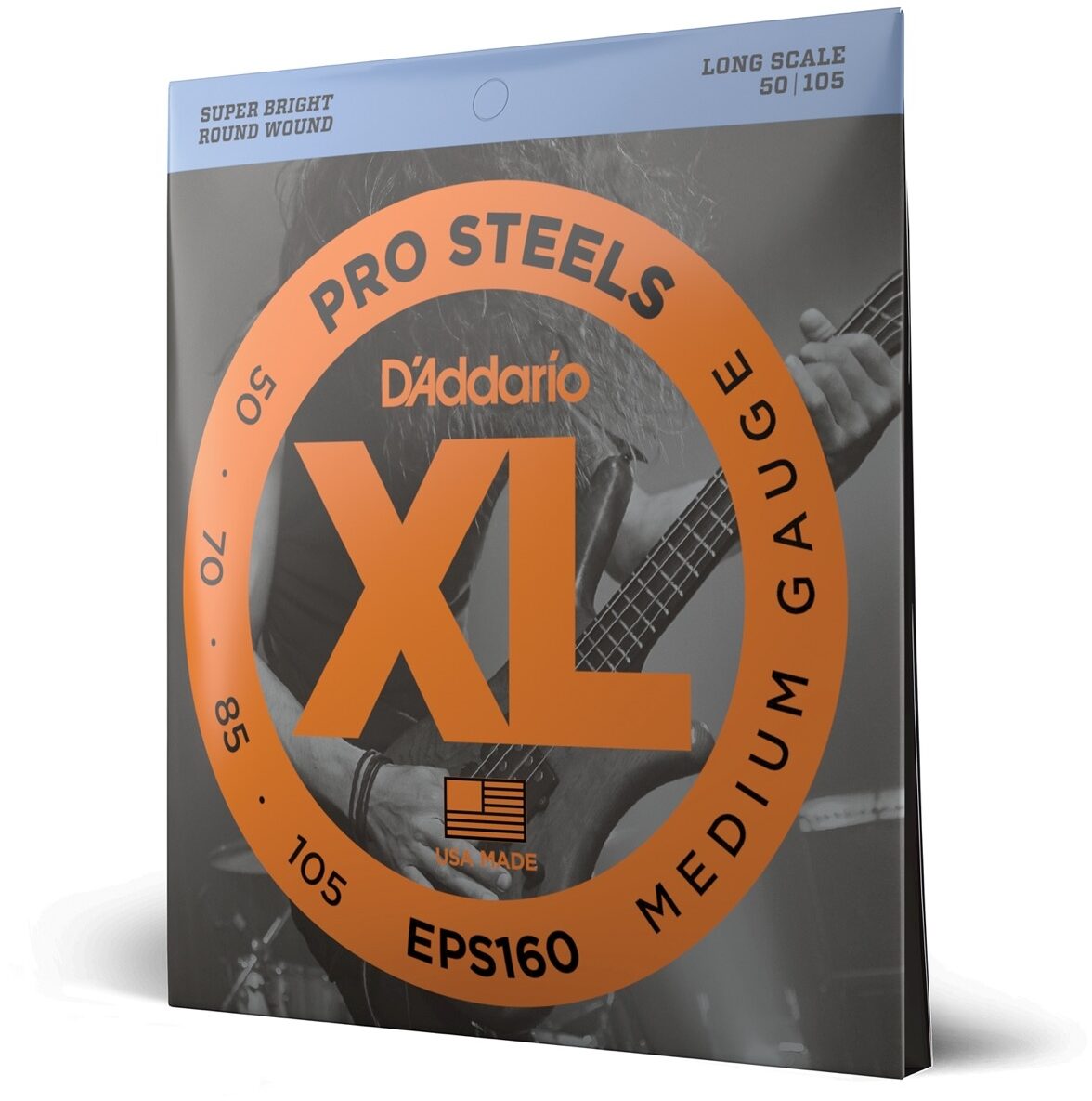 D'Addario EPS160 XL ProSteels Medium Gauge/Long Scale Bass Strings
