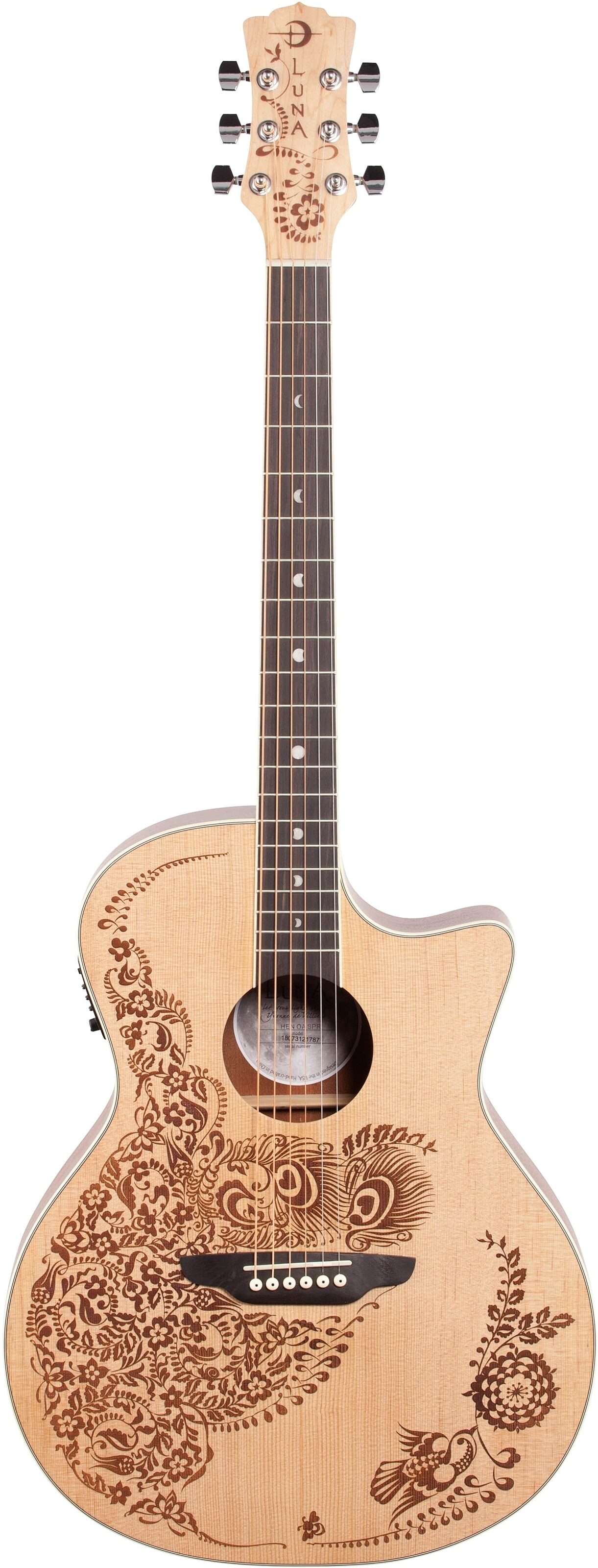 Luna Henna Oasis Acoustic-Electric Guitar 2 Luna Henna Oasis Acoustic-Electric Guitar