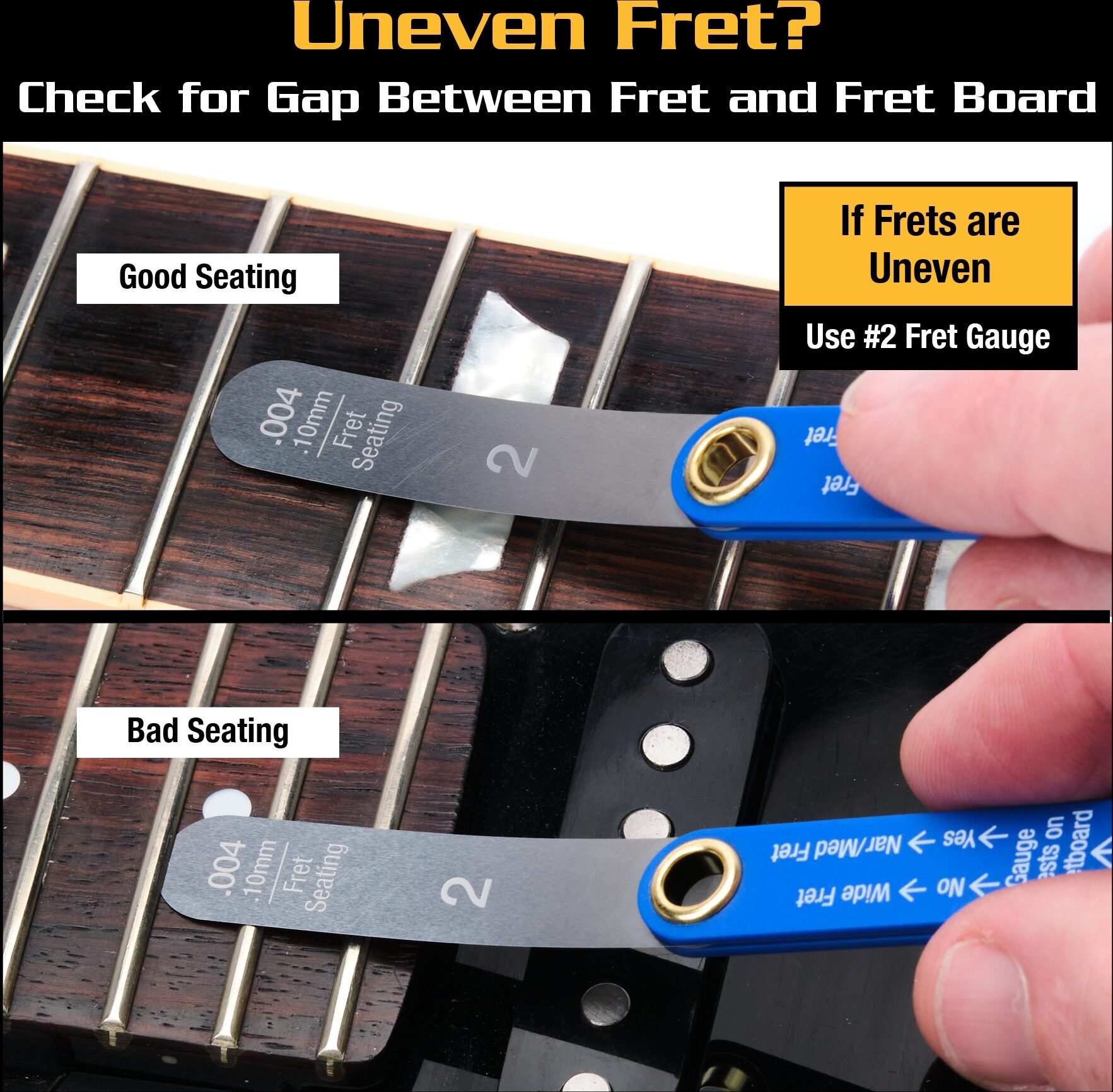 Music Nomad MN840 Precision Fret Gauge Tool 4 Music Nomad MN840 Precision Fret Gauge Tool