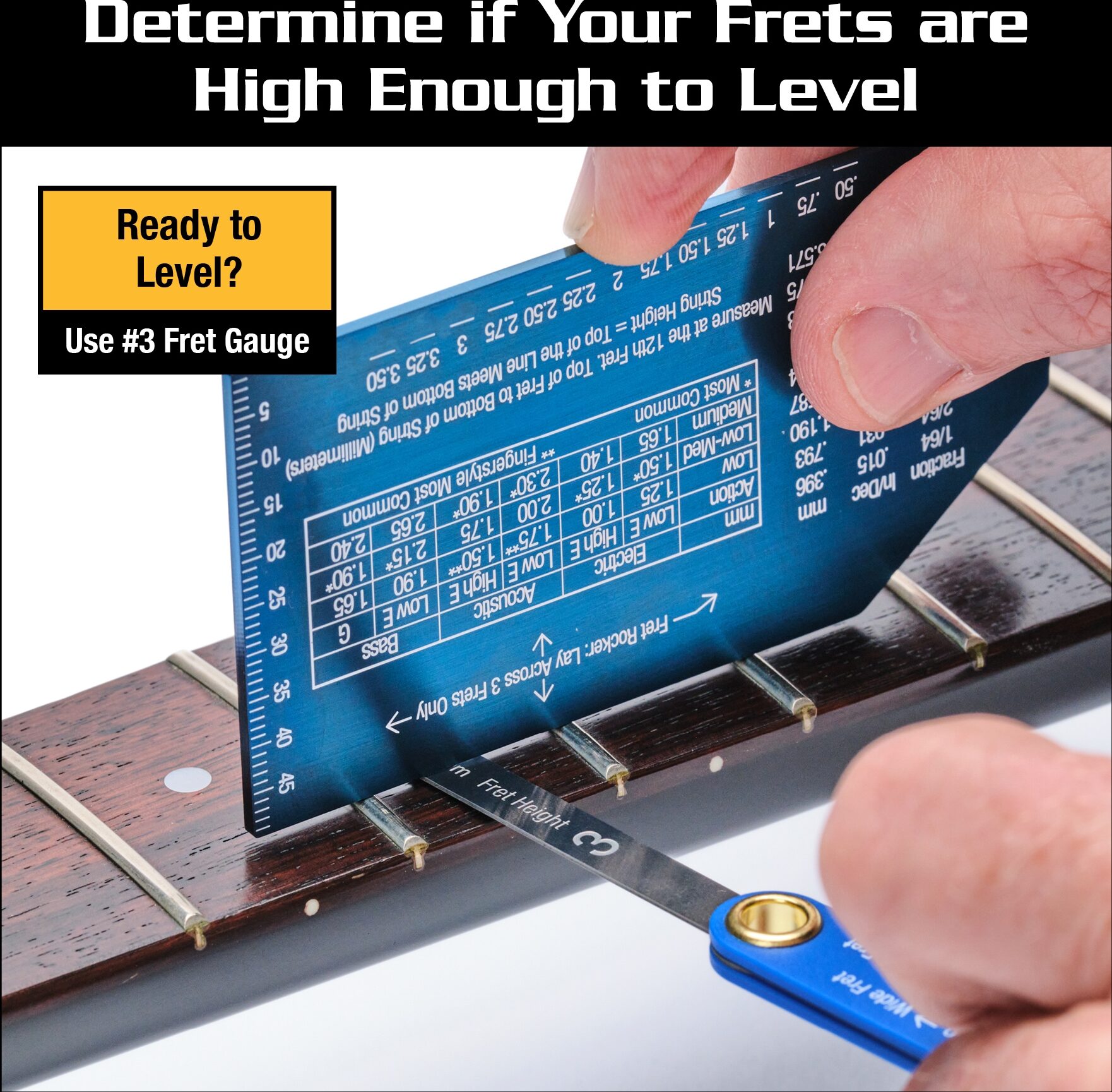Music Nomad MN840 Precision Fret Gauge Tool 8 Music Nomad MN840 Precision Fret Gauge Tool
