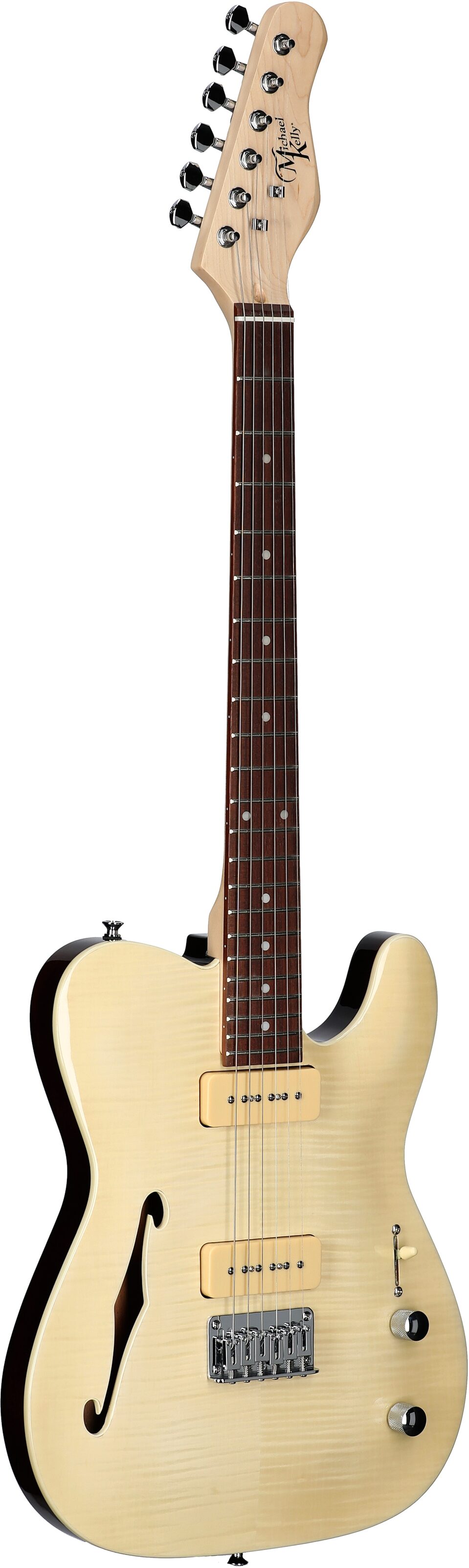 Michael Kelly 59 Thinline Electric Guitar, Natural Top 6 Michael Kelly 59 Thinline Electric Guitar, Natural Top