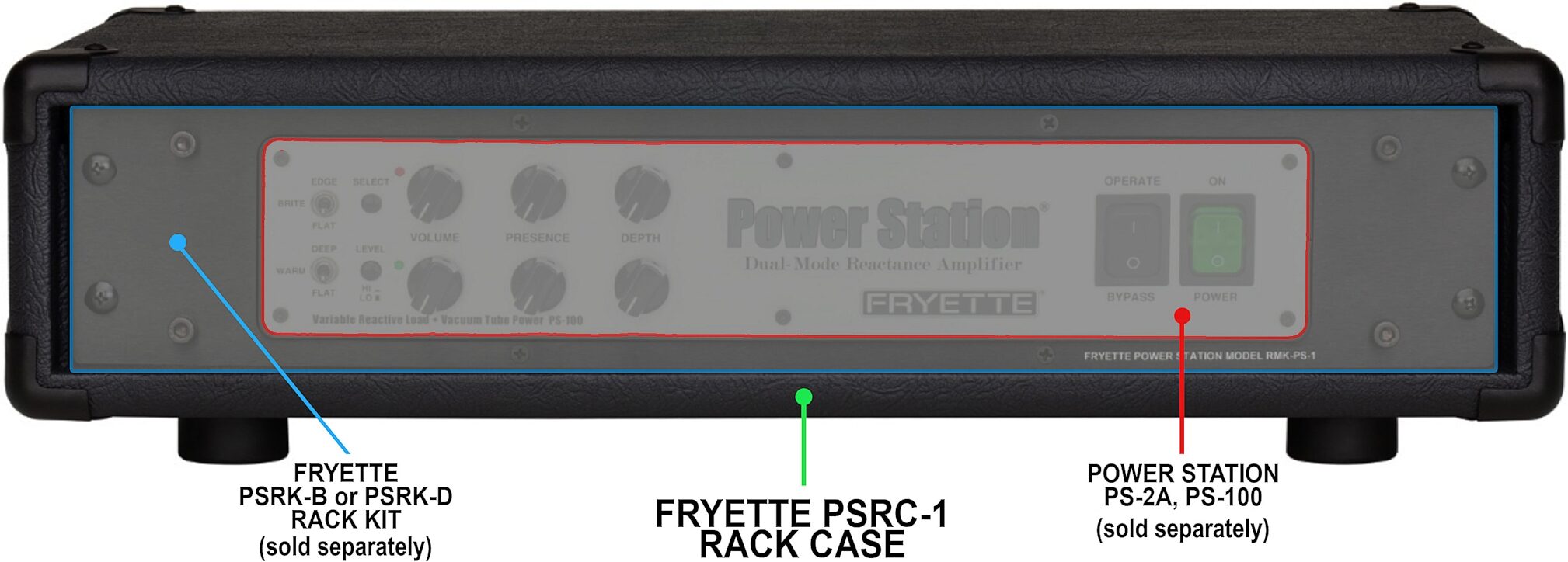 Fryette PSRC-1 Rack Case for Fryette Power Station PS-1, PS-2, PS-2A, PS-100 6 Fryette PSRC-1 Rack Case for Fryette Power Station PS-1, PS-2, PS-2A, PS-100