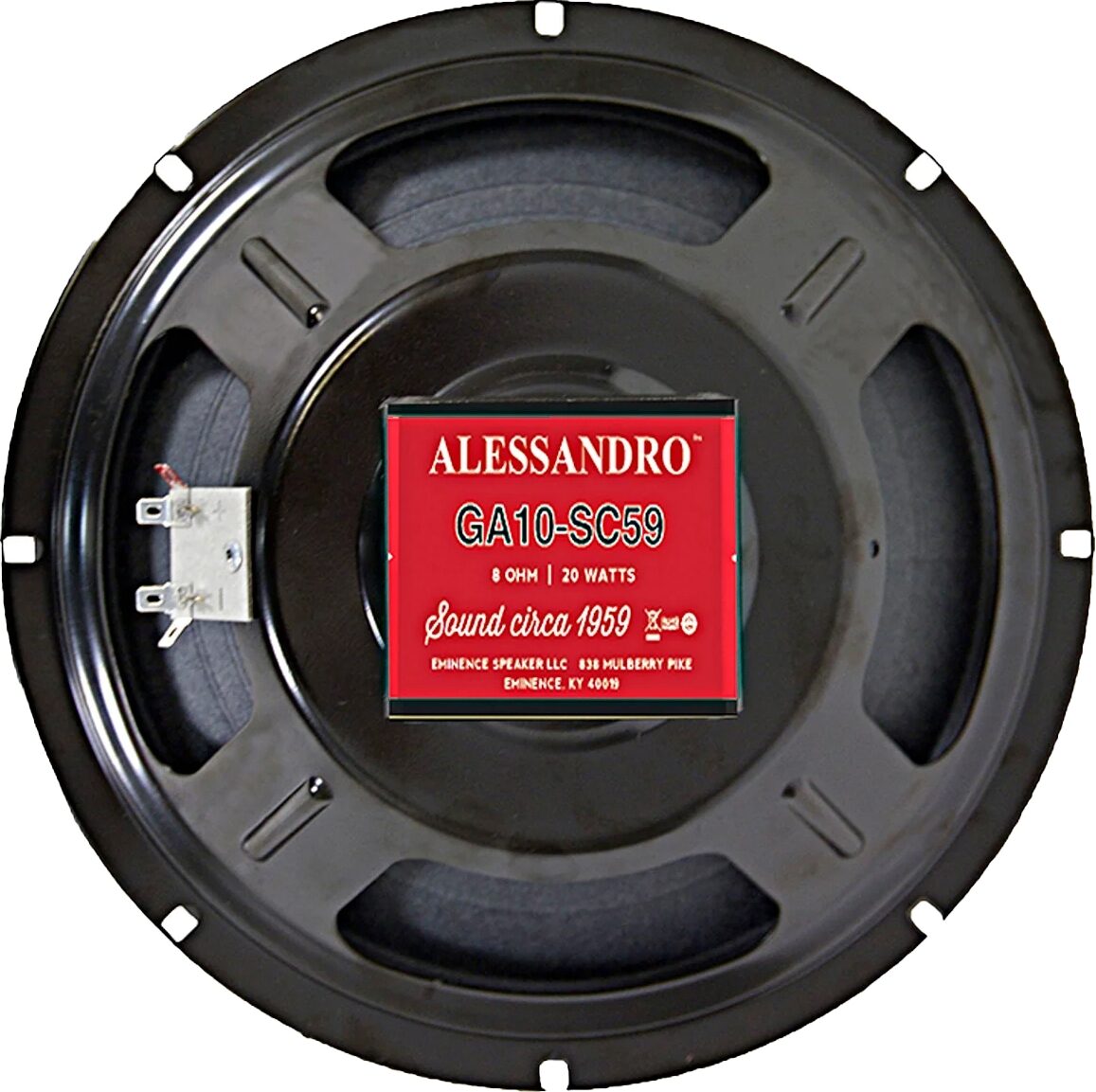 Eminence GA-SC59 Alessandro Signature Guitar Speaker (20 Watts, 10") 1 Eminence GA-SC59 Alessandro Signature Guitar Speaker (20 Watts, 10")