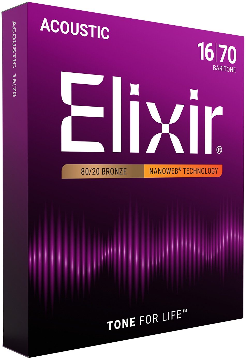 Elixir 80/20 Bronze Acoustic Baritone Strings With Nanoweb Coating 2 Elixir 80/20 Bronze Acoustic Baritone Strings With Nanoweb Coating